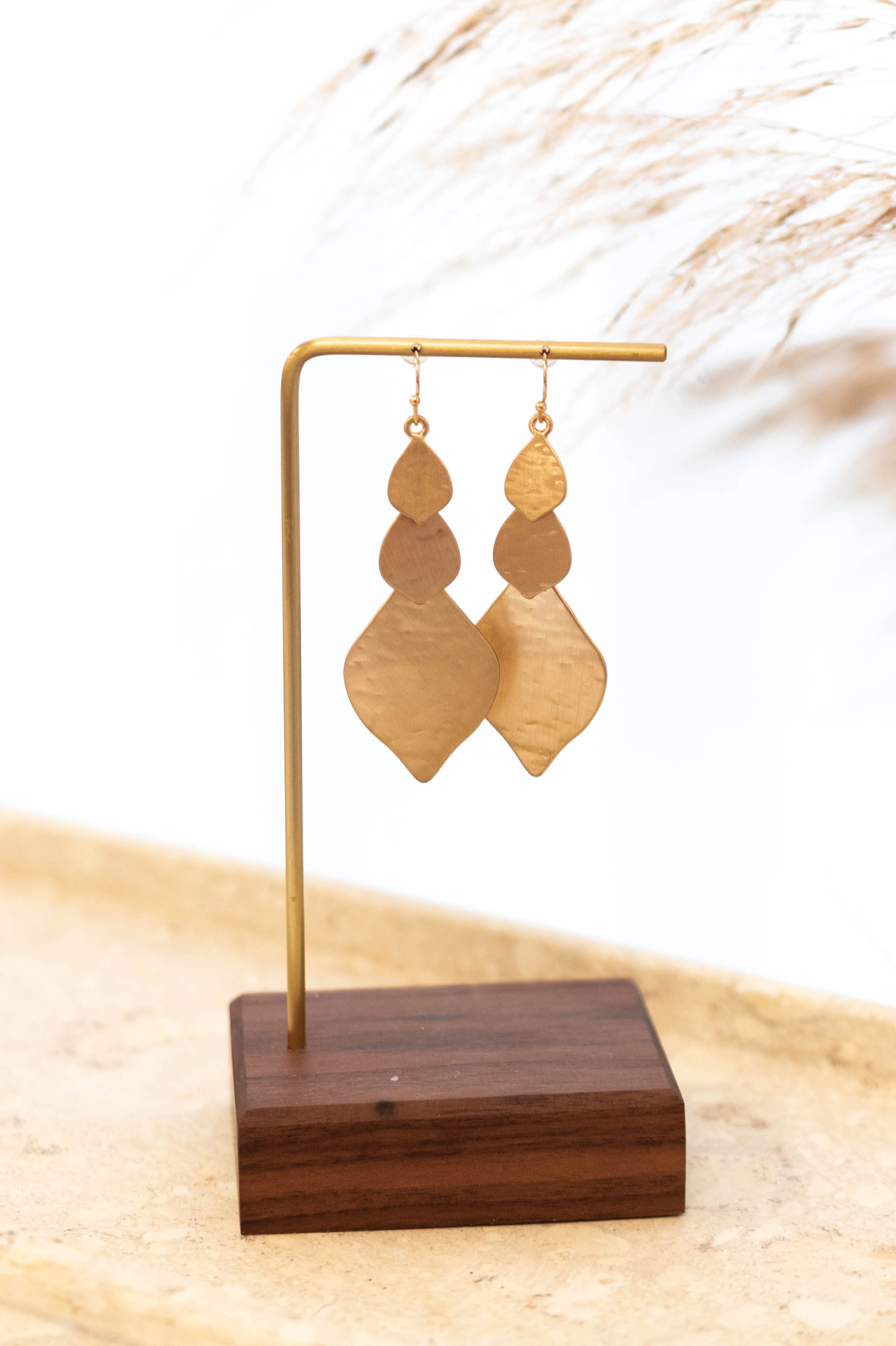 Light As A Feather Earrings, Gold - Weilaico