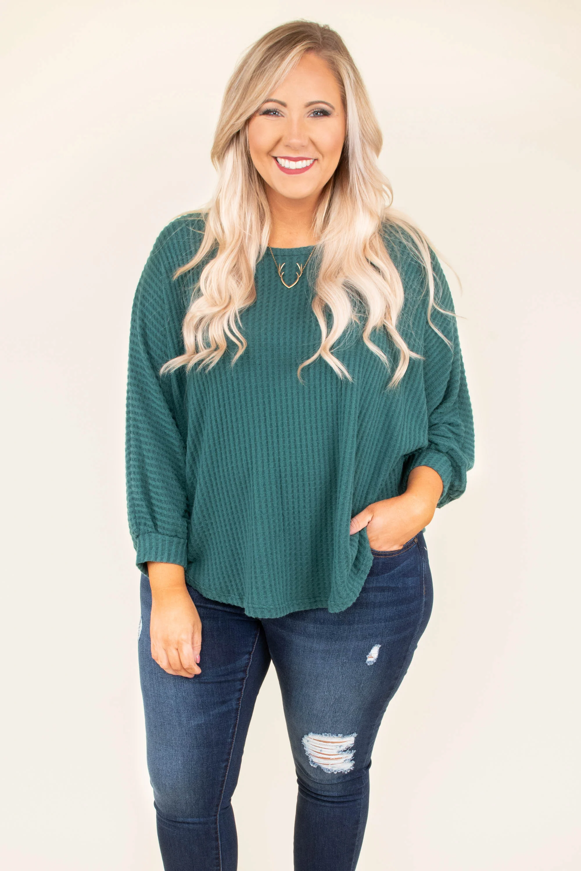 Southwest Dreams Sweater, Teal - Weilaico