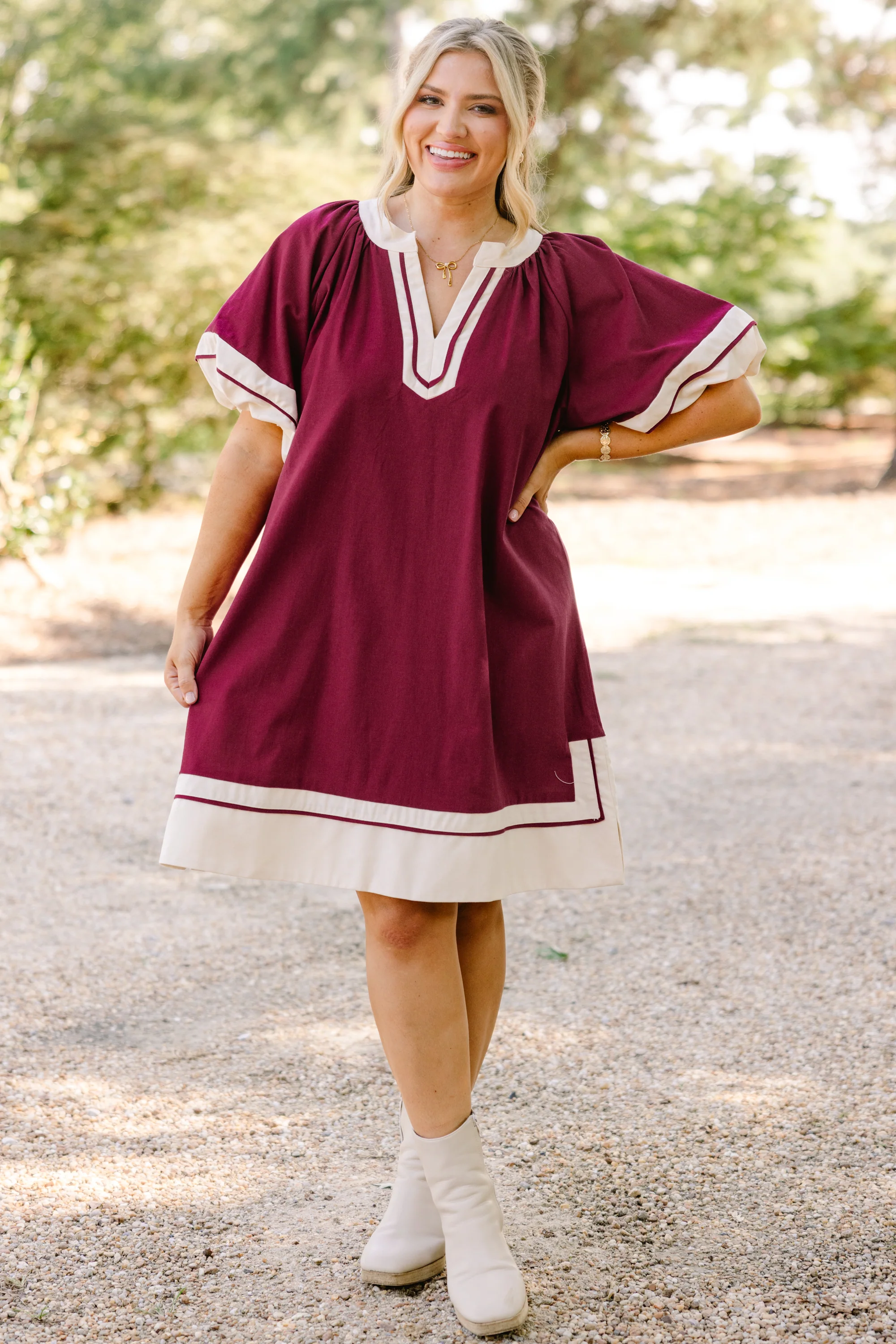 Keep Me Company Dress, Plum - Weilaico