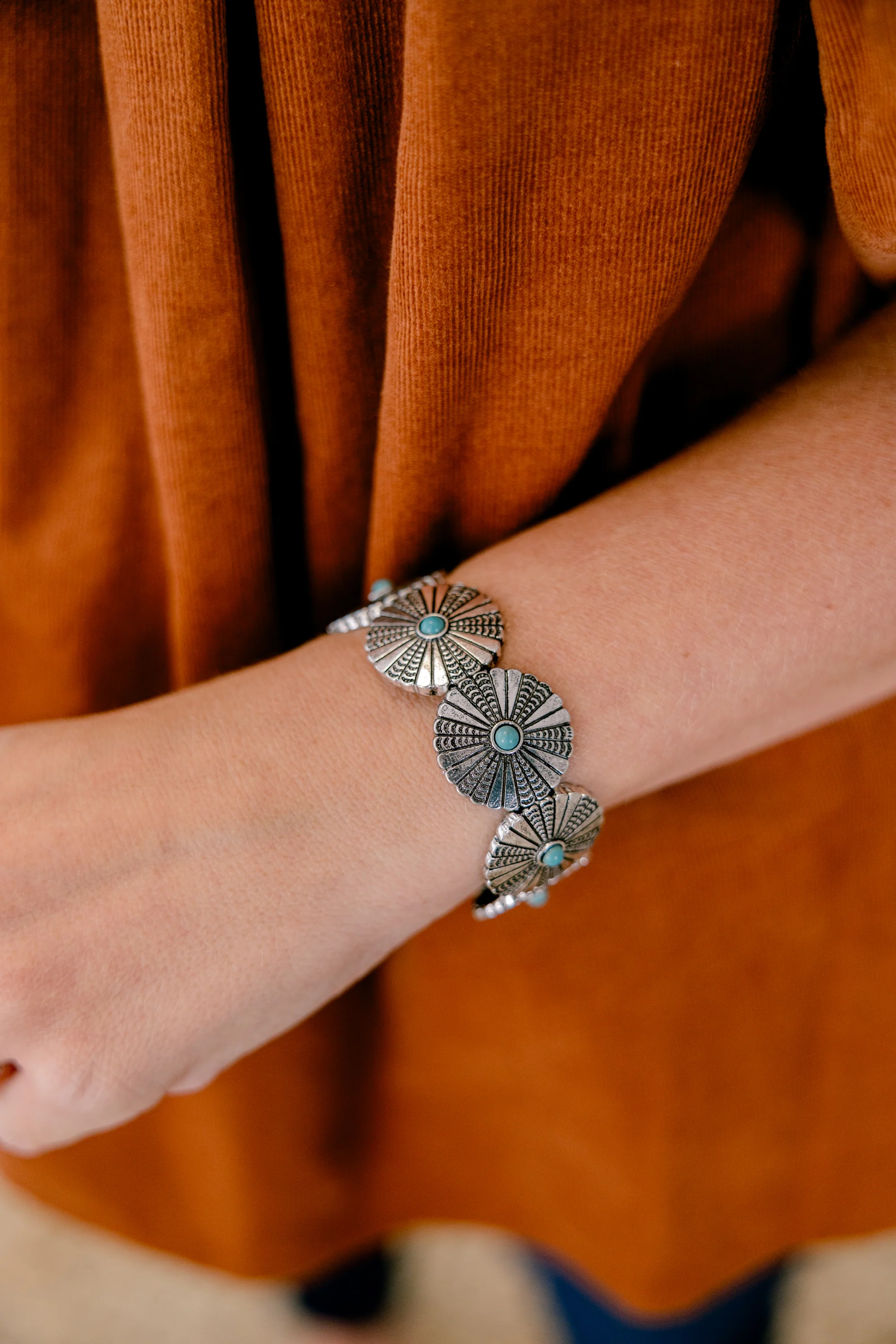 Lasso And Lace Bracelet, Turquoise - Weilaico