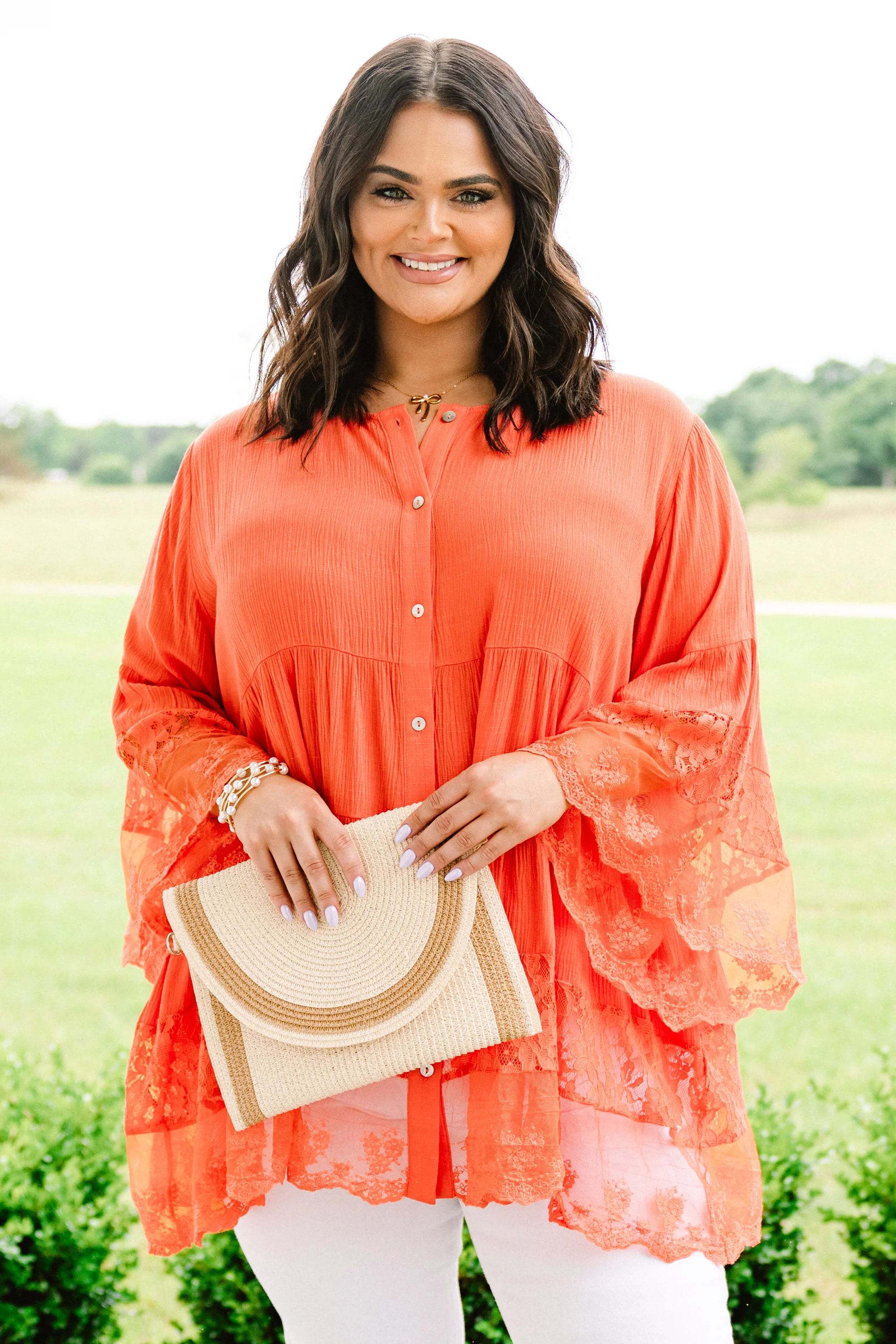 Don't Fail Me Now Blouse, Coral - Weilaico