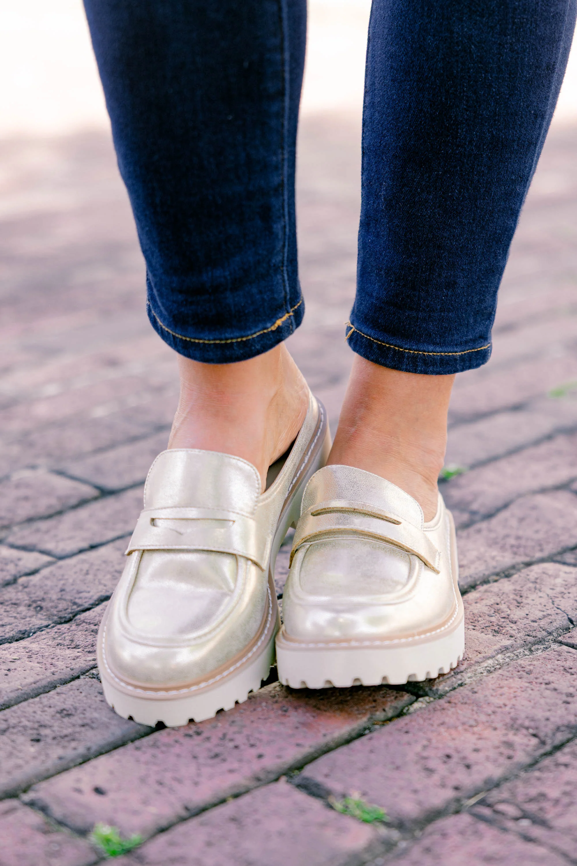 Fire For You Loafers, Gold - Weilaico