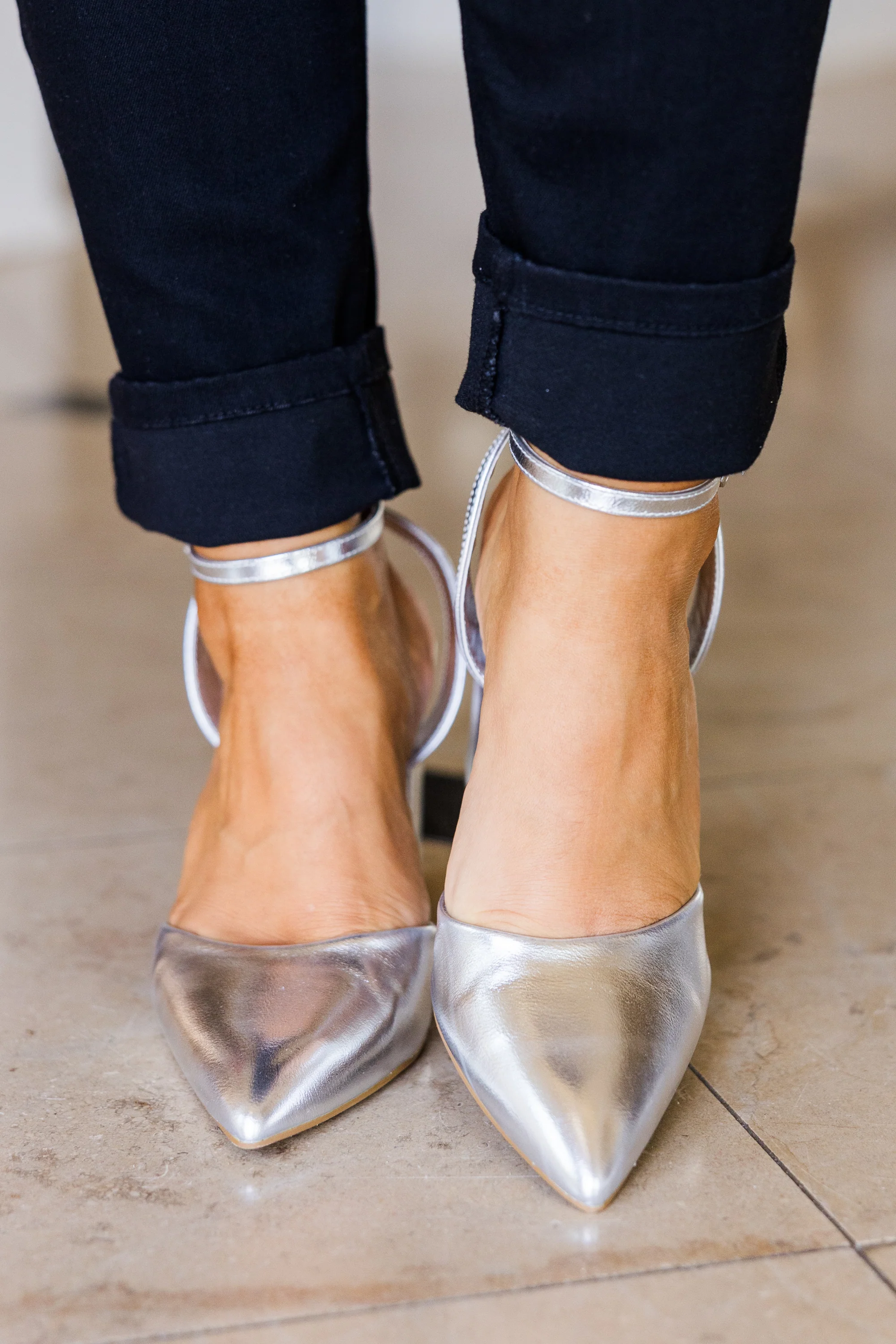 Look Impressed Heels, Silver - Weilaico