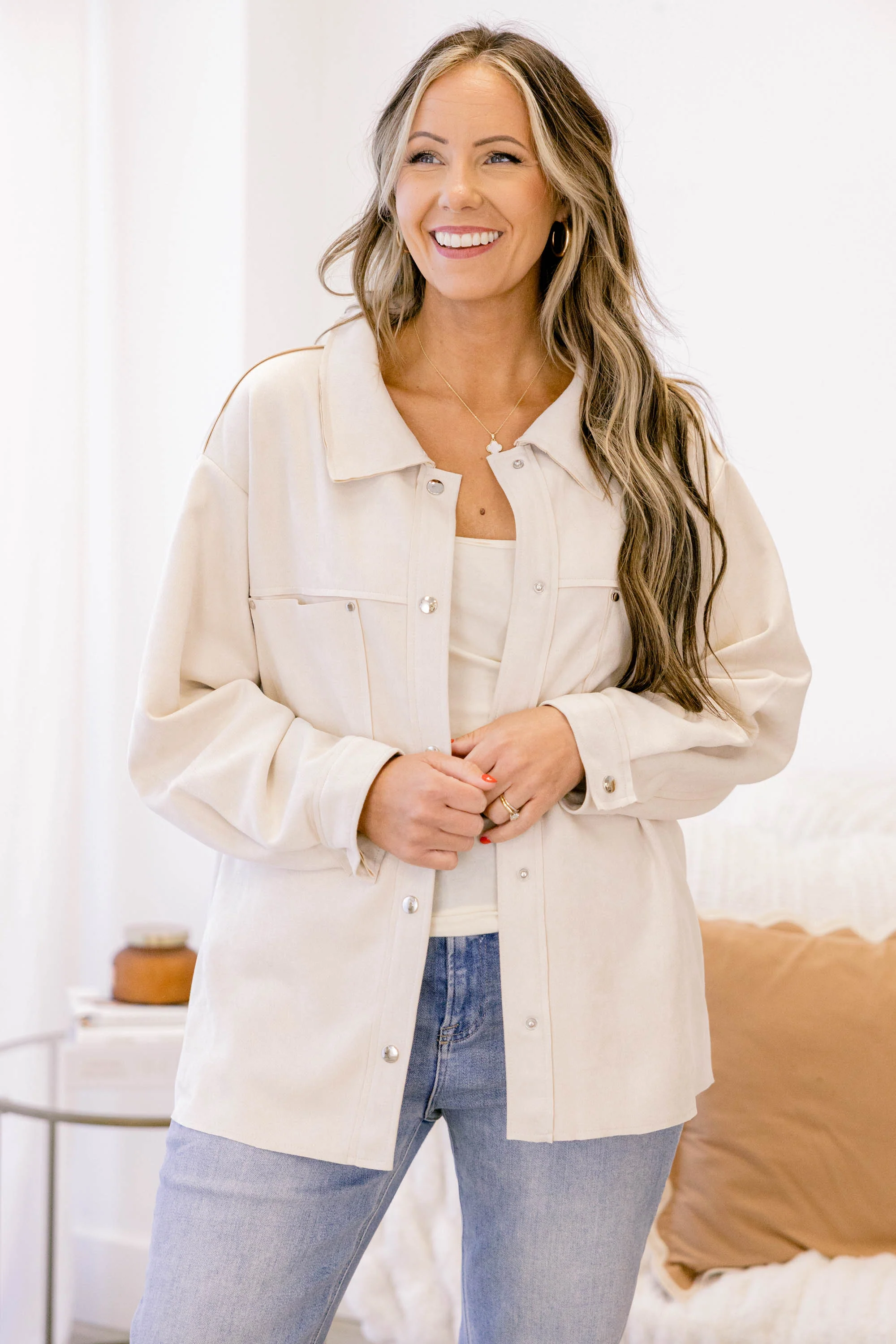 Let It Sink In Jacket, White - Weilaico