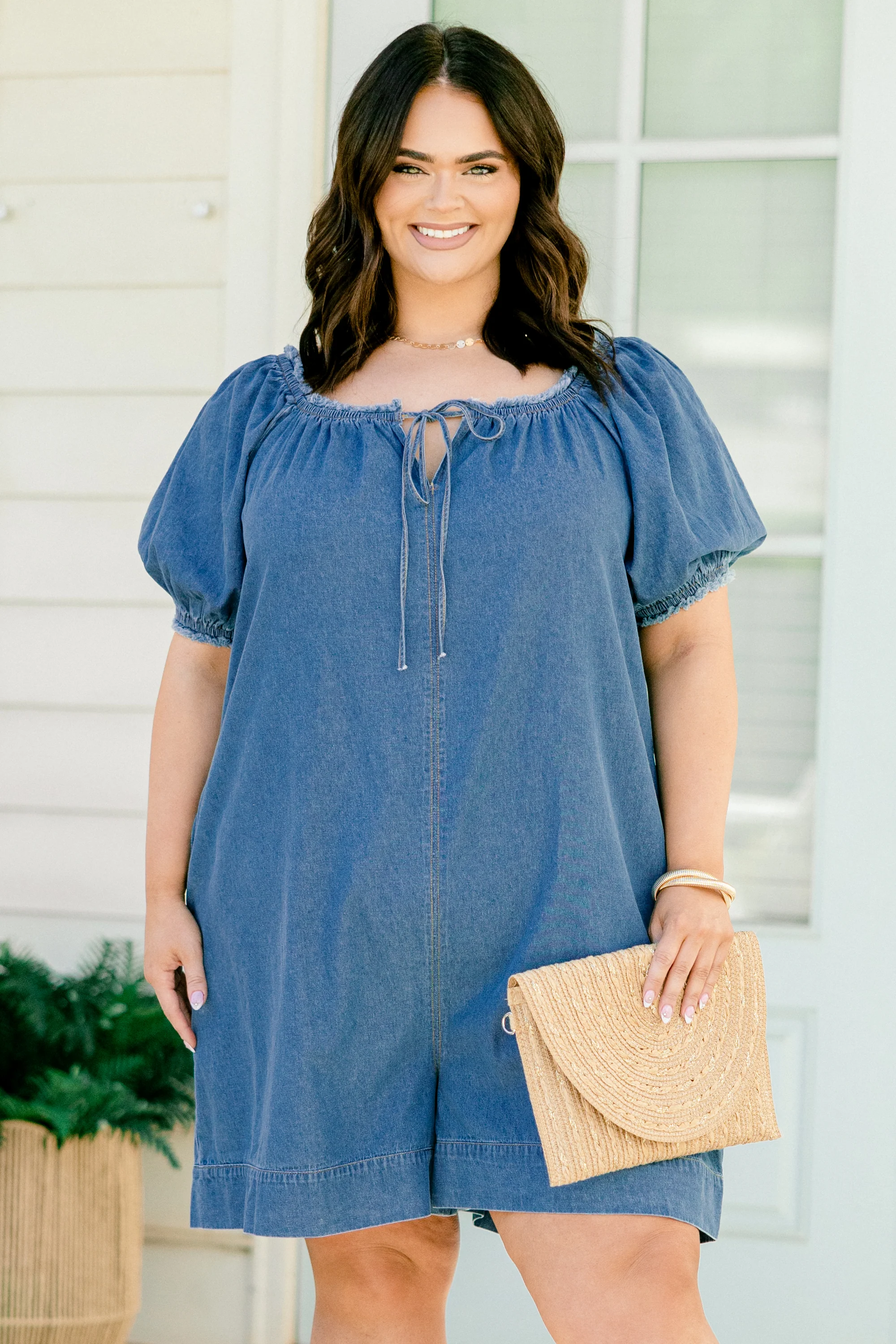 Sweet Nothings Romper, Blue - Weilaico