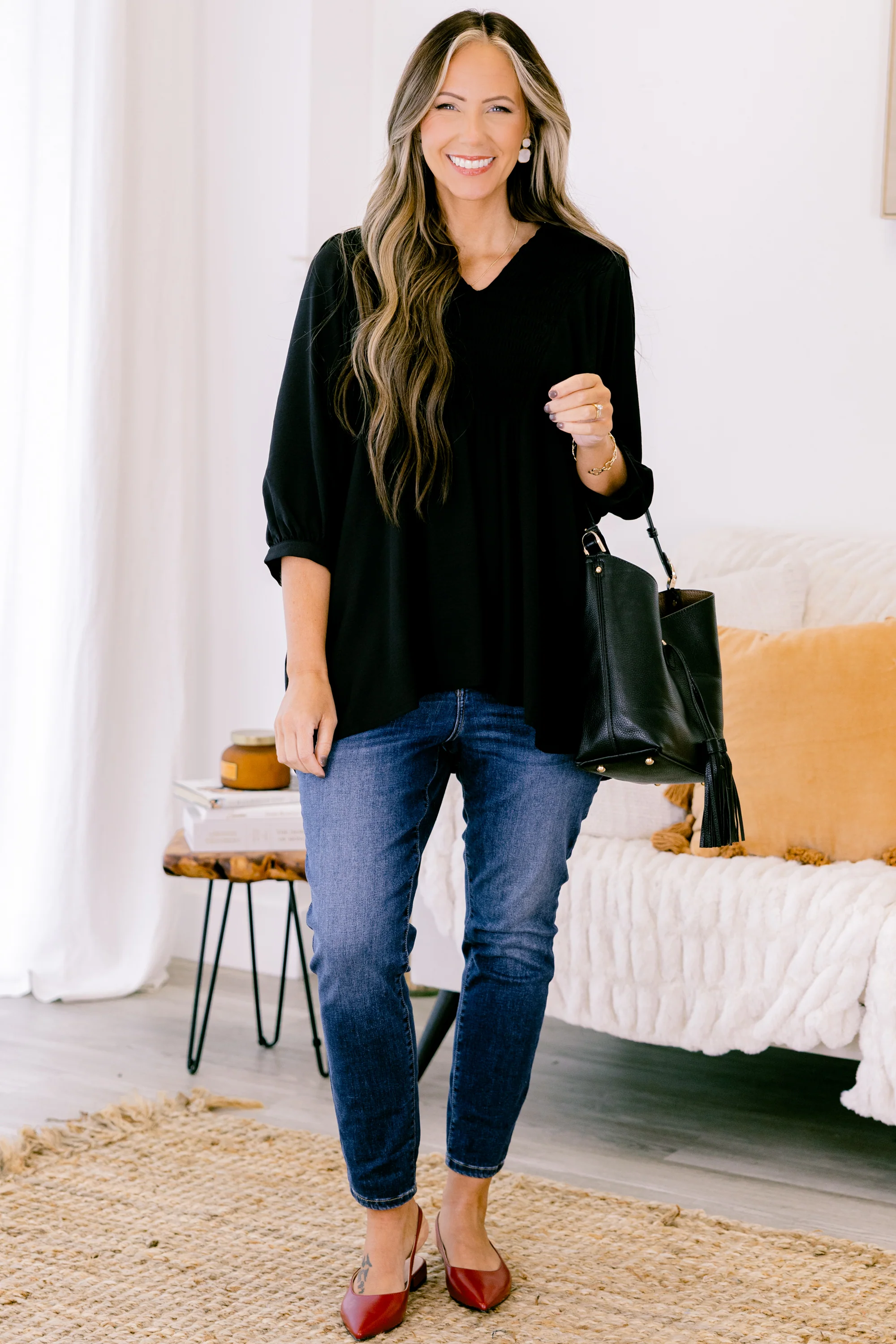 What Can I Do Top, Black - Weilaico