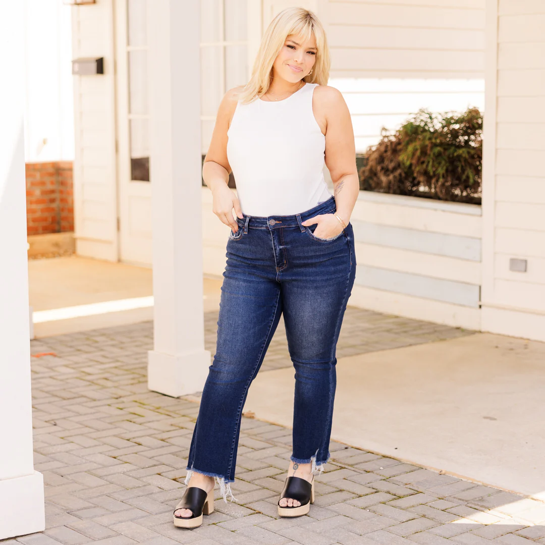 We Have Arrived Jeans, Dark Wash - Weilaico