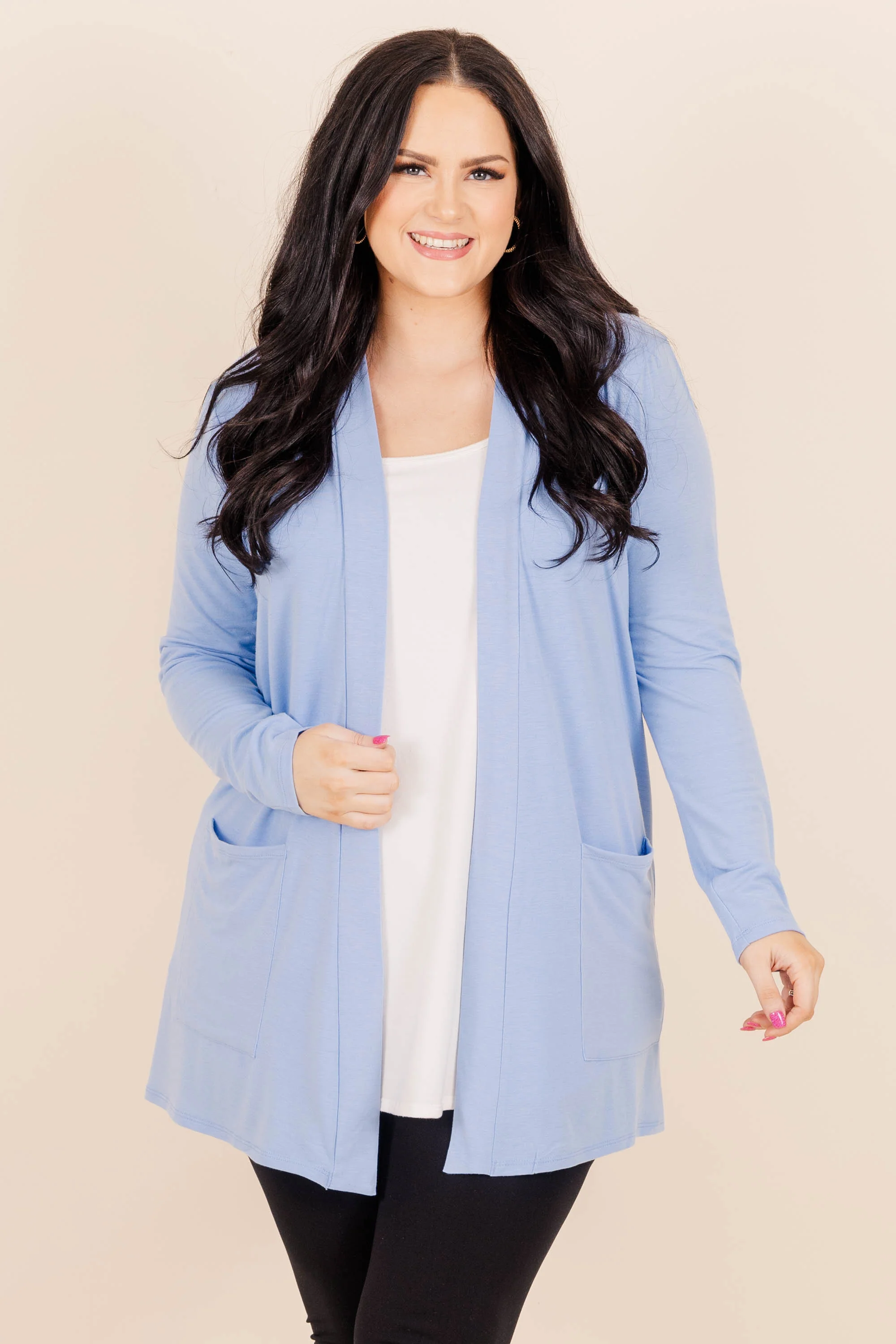 Kindness And Compassion Cardigan, Spring Blue - Weilaico