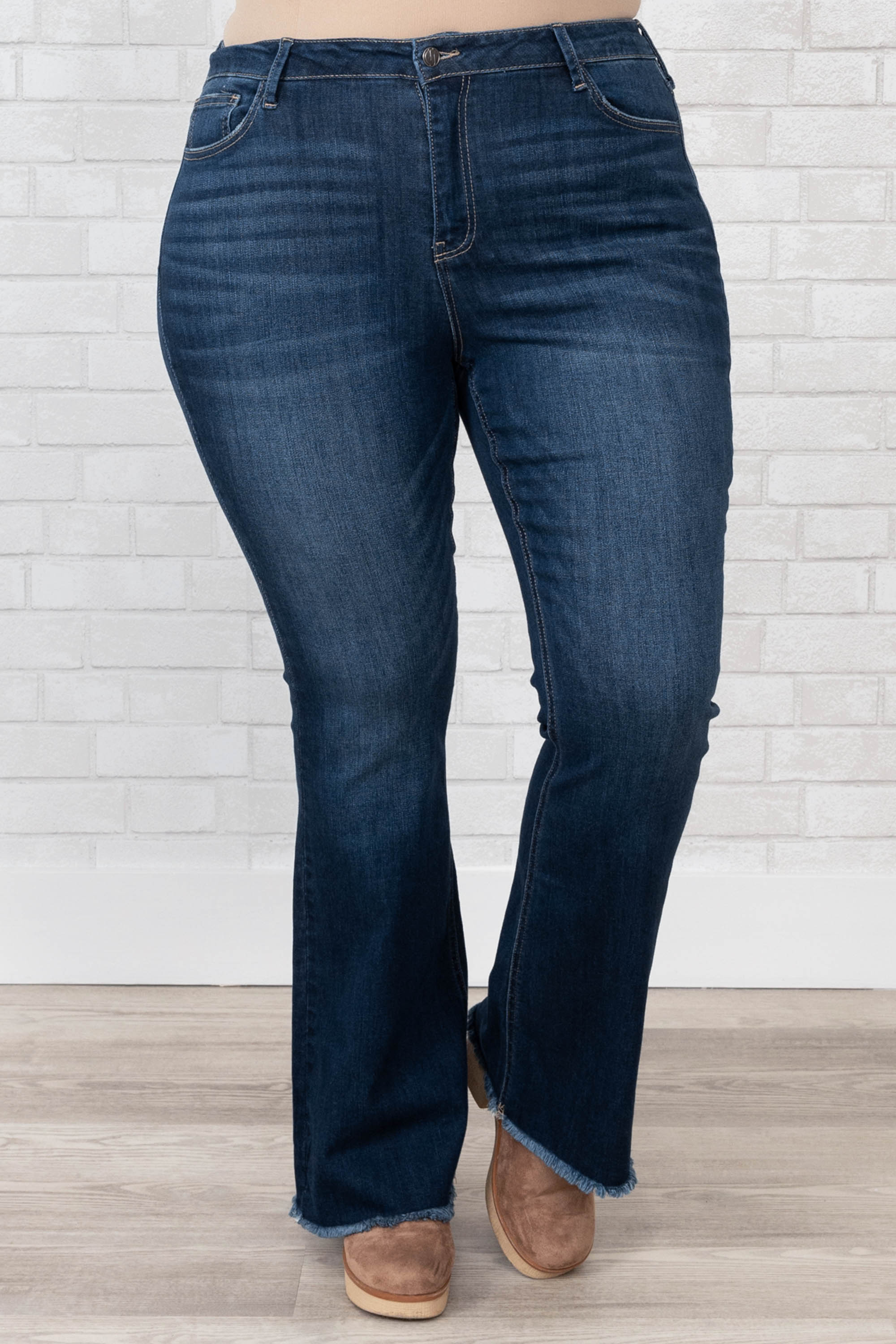 Crack Of Dawn Jeans, Dark Wash - Weilaico