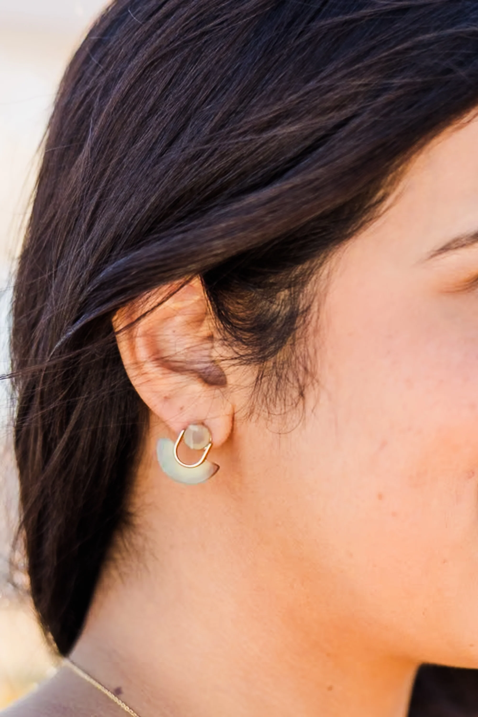 Pearl Kisses Earrings, Turquoise - Weilaico