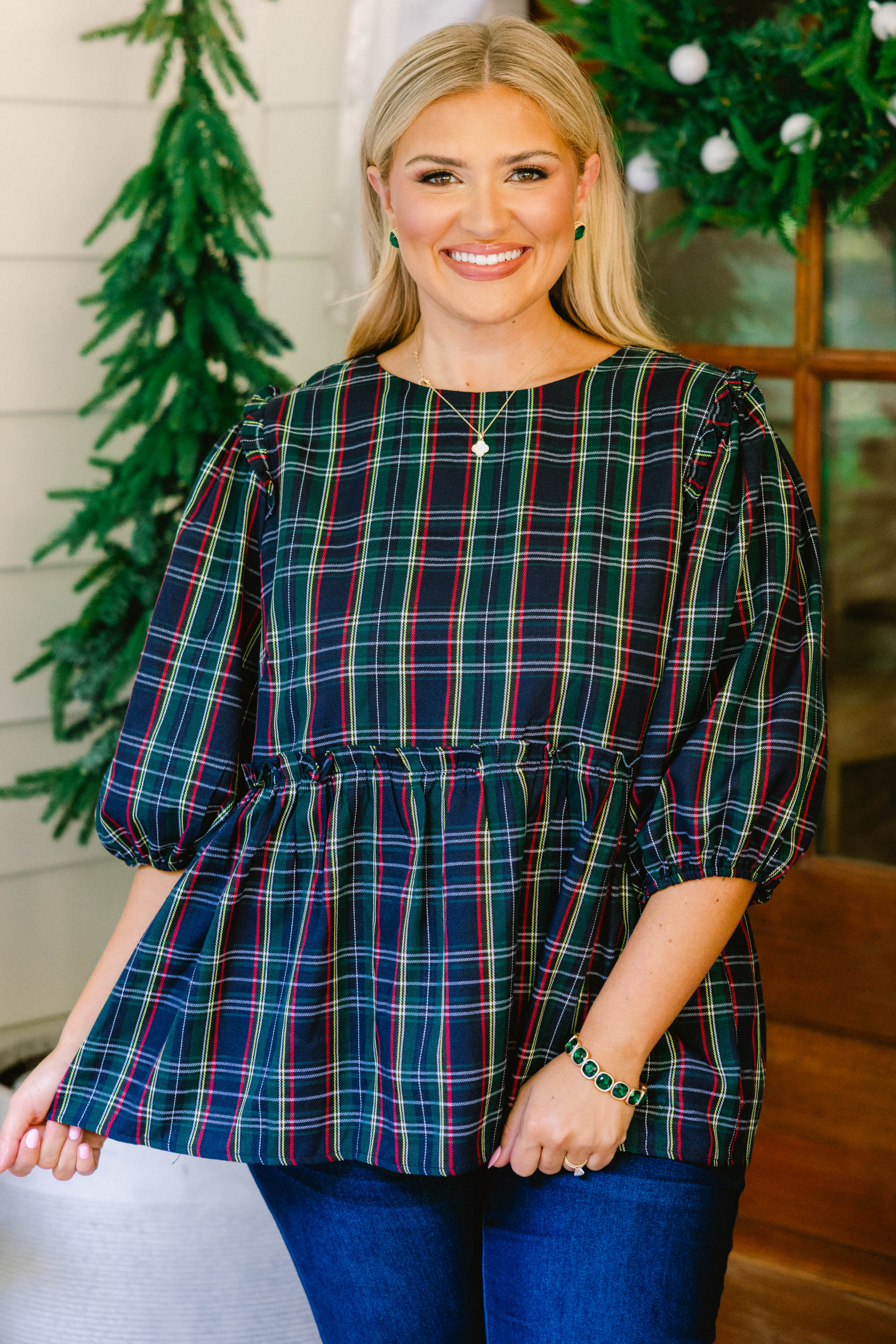 Time Of Year Top, Navy - Weilaico