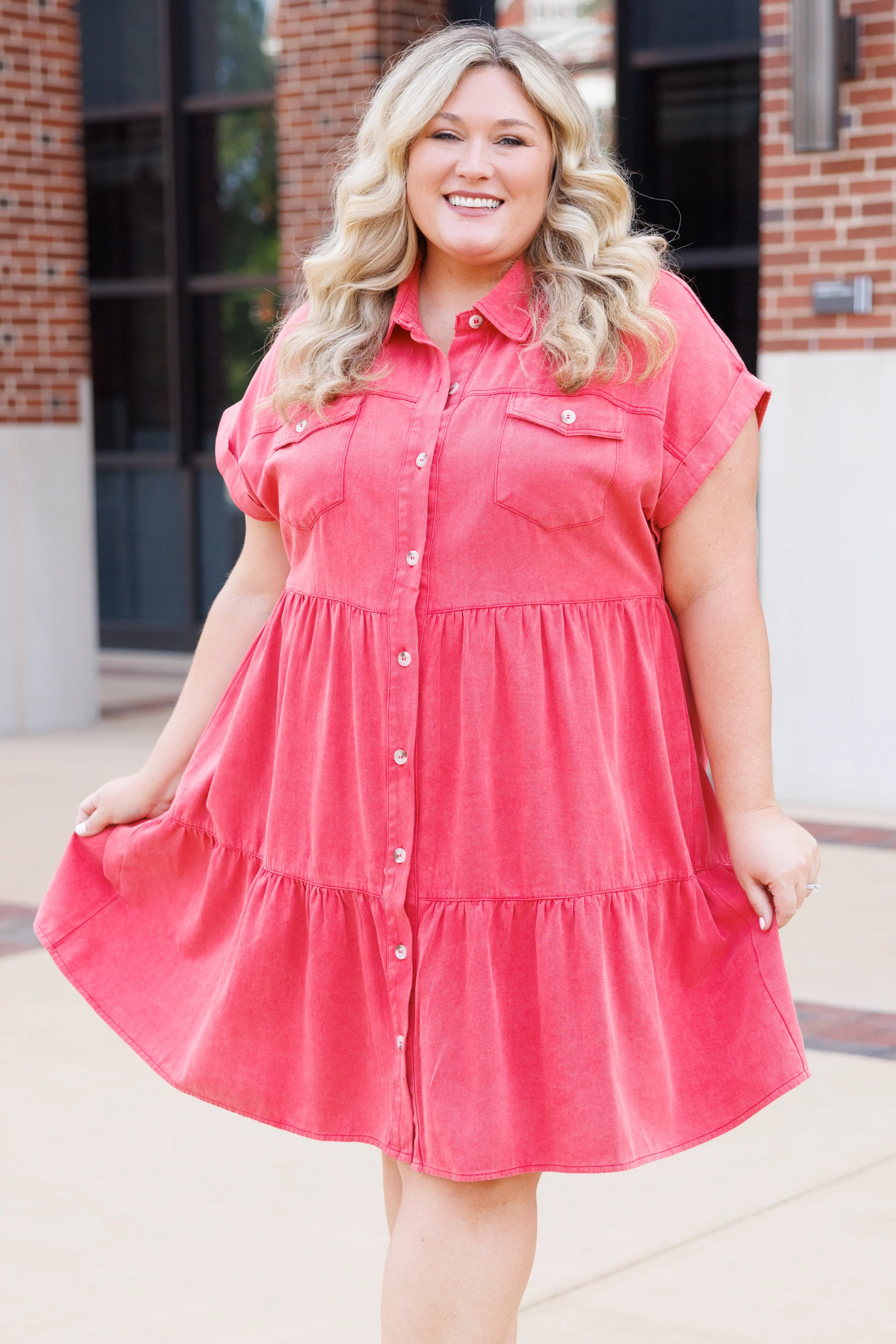 Lost In A Daze Dress, Red - Weilaico