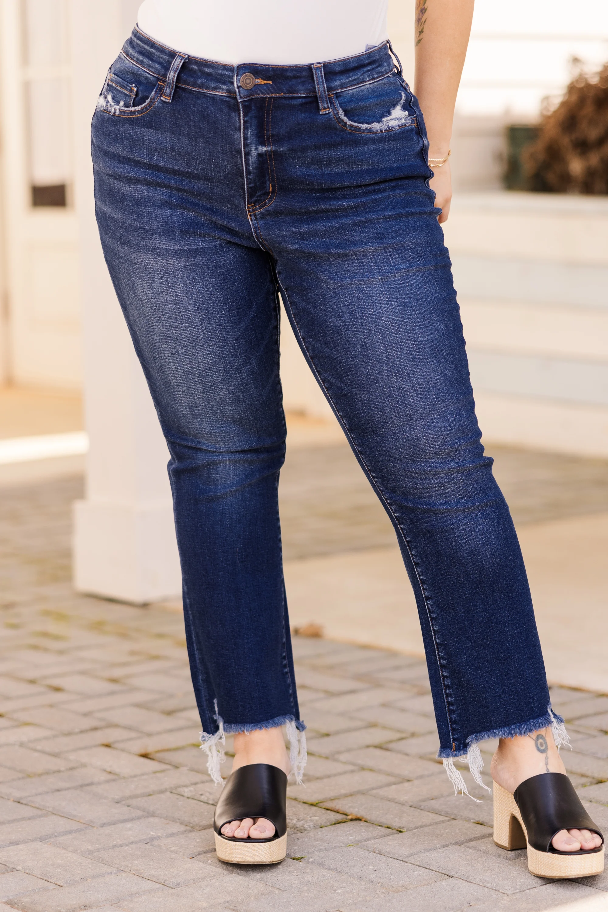 We Have Arrived Jeans, Dark Wash - Weilaico