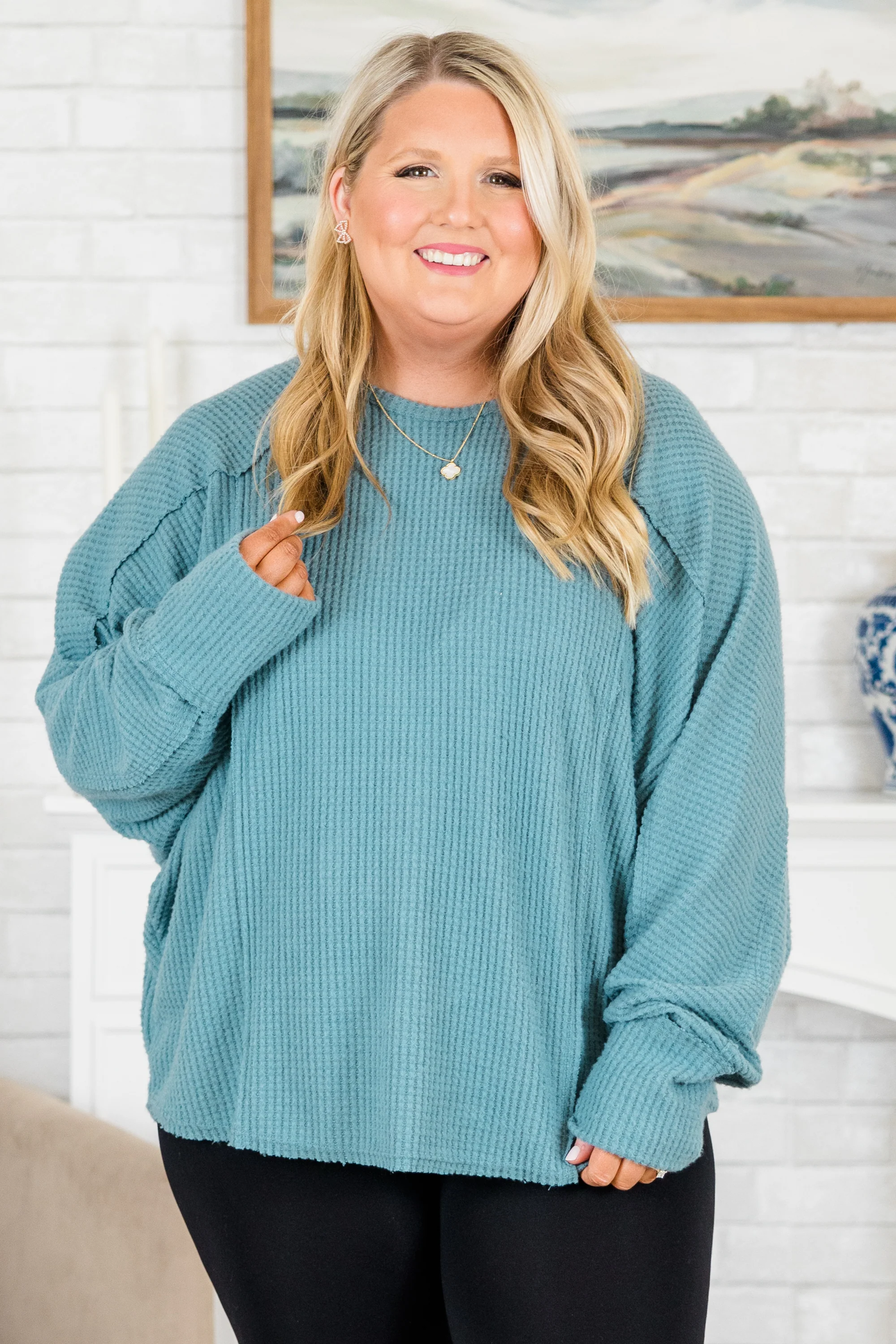 Figuring It Out Top, Slate - Weilaico