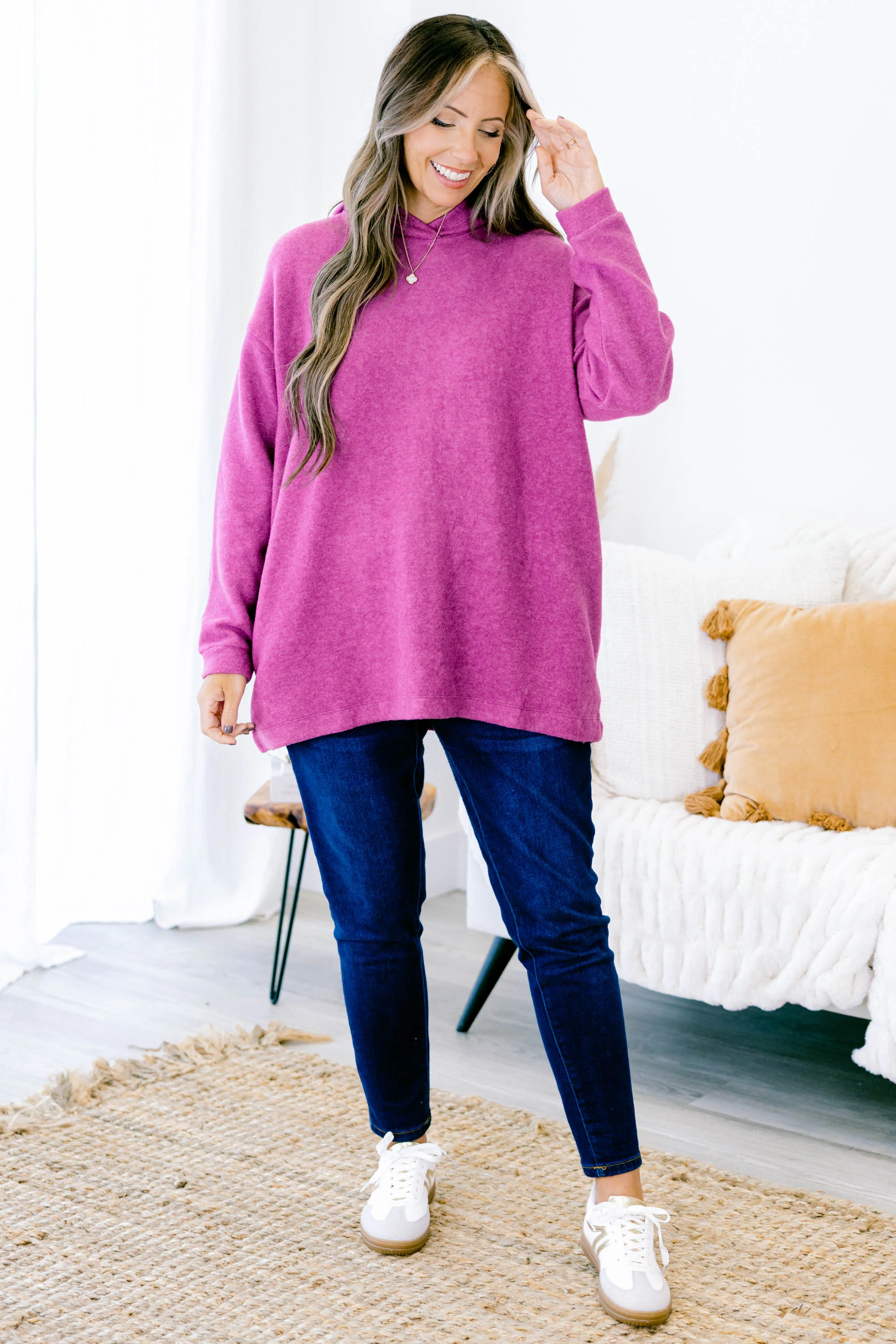 I Am On The Go Top, Light Plum - Weilaico