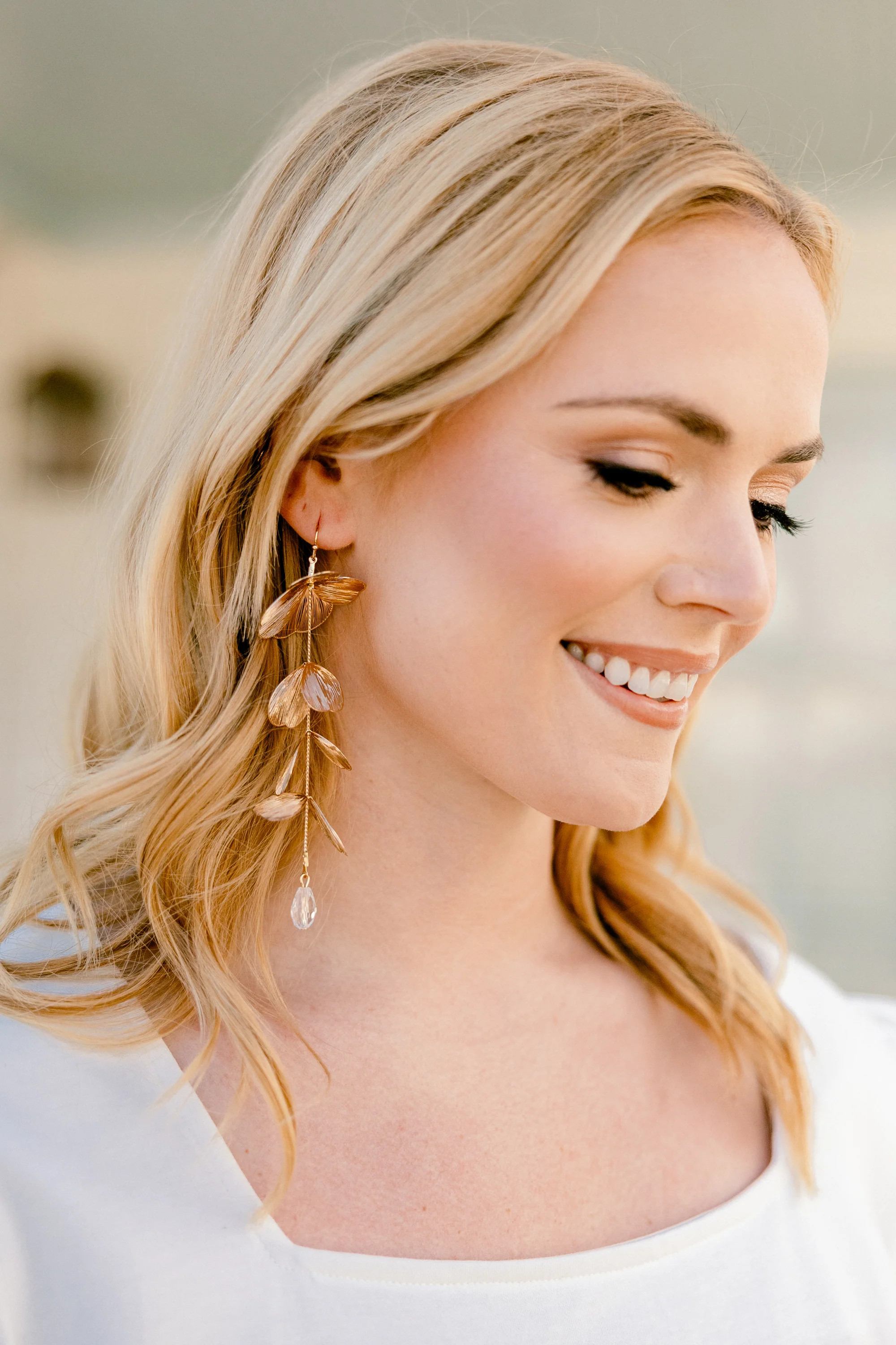 Let's Get Started Earrings, Gold - Weilaico