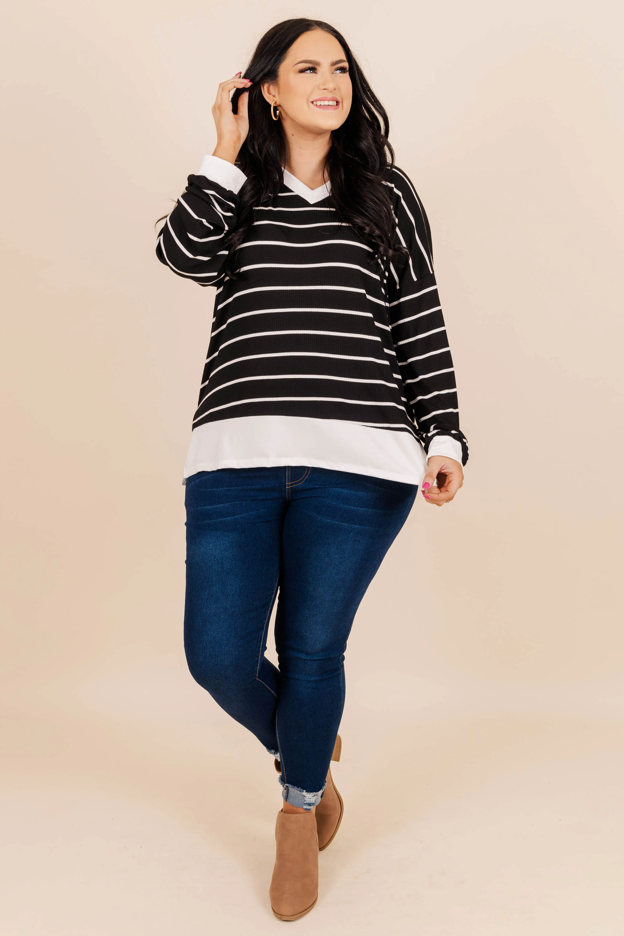 Free To Unwind Top, Black - Weilaico