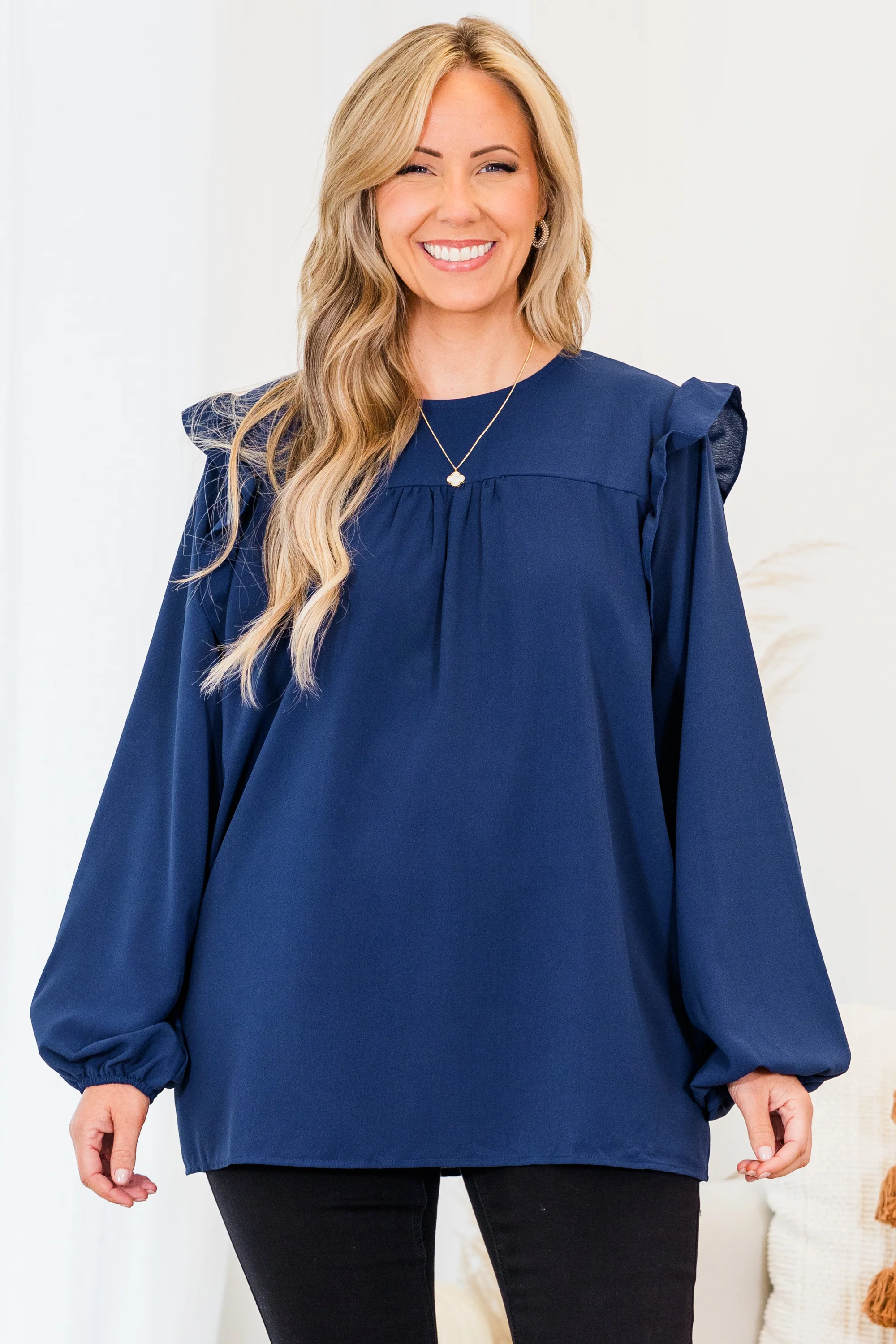 Making More Memories Top, Navy - Weilaico