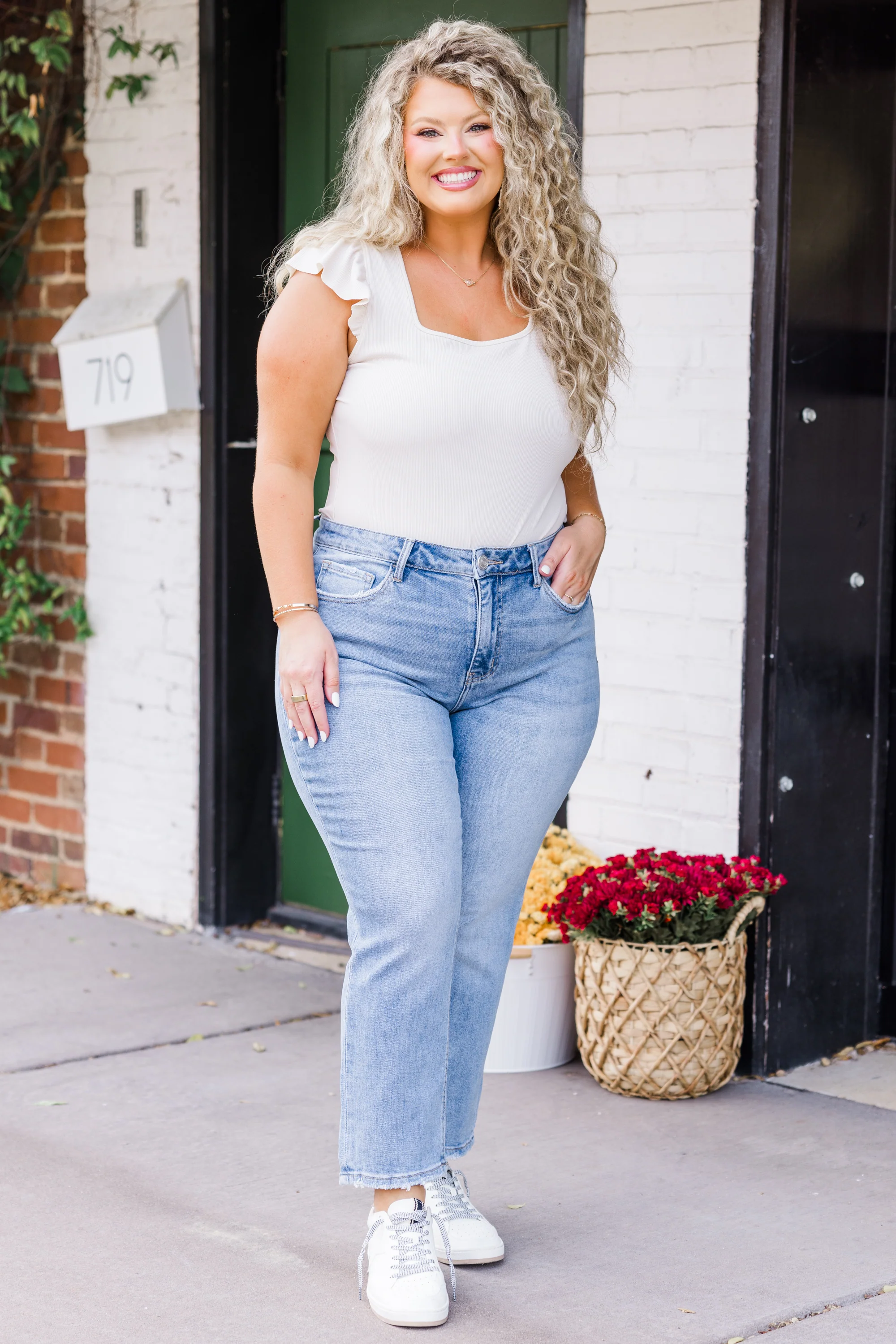 Hazy Days Jeans, Light Wash - Weilaico