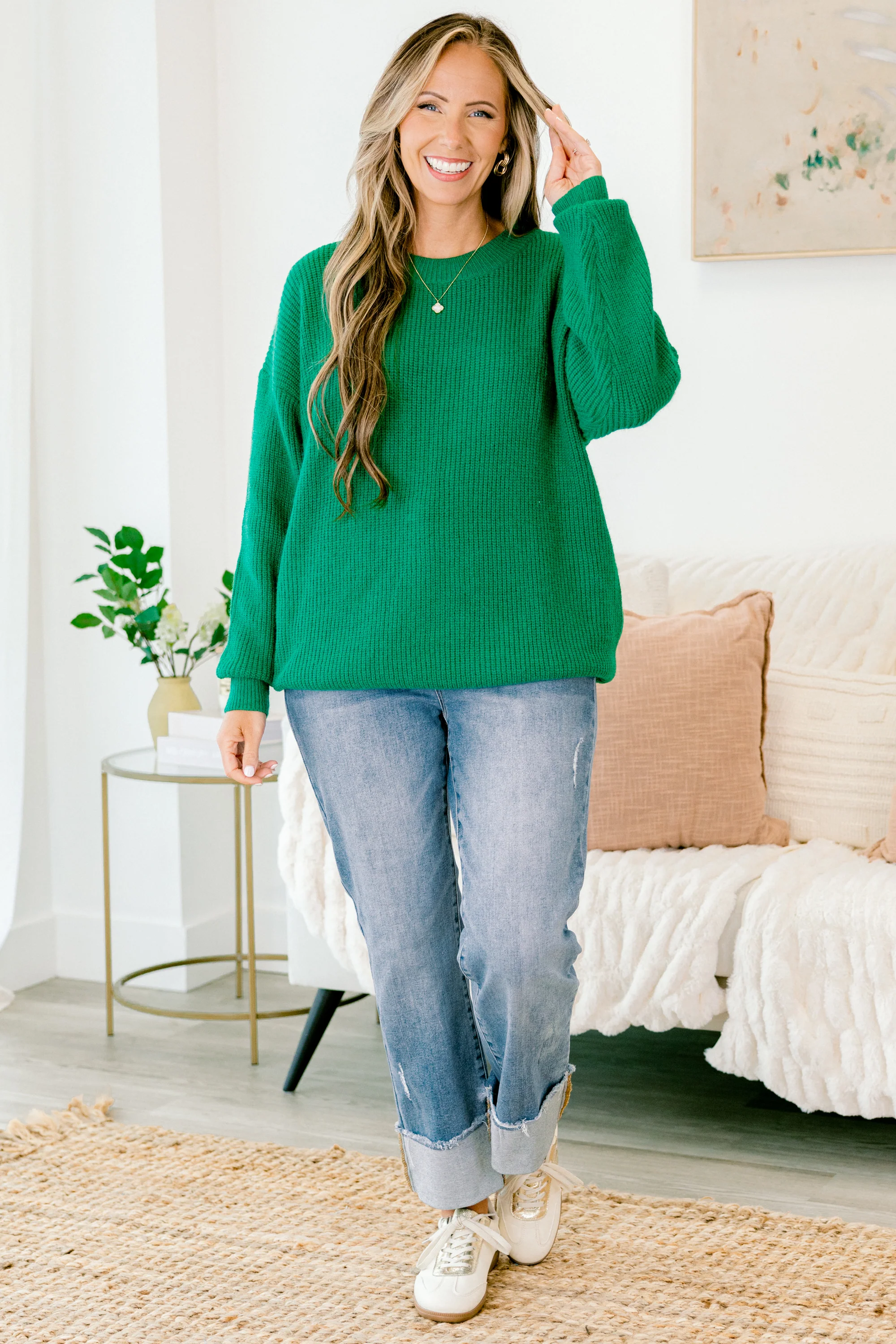 Fairy Floss Sweater, Green - Weilaico