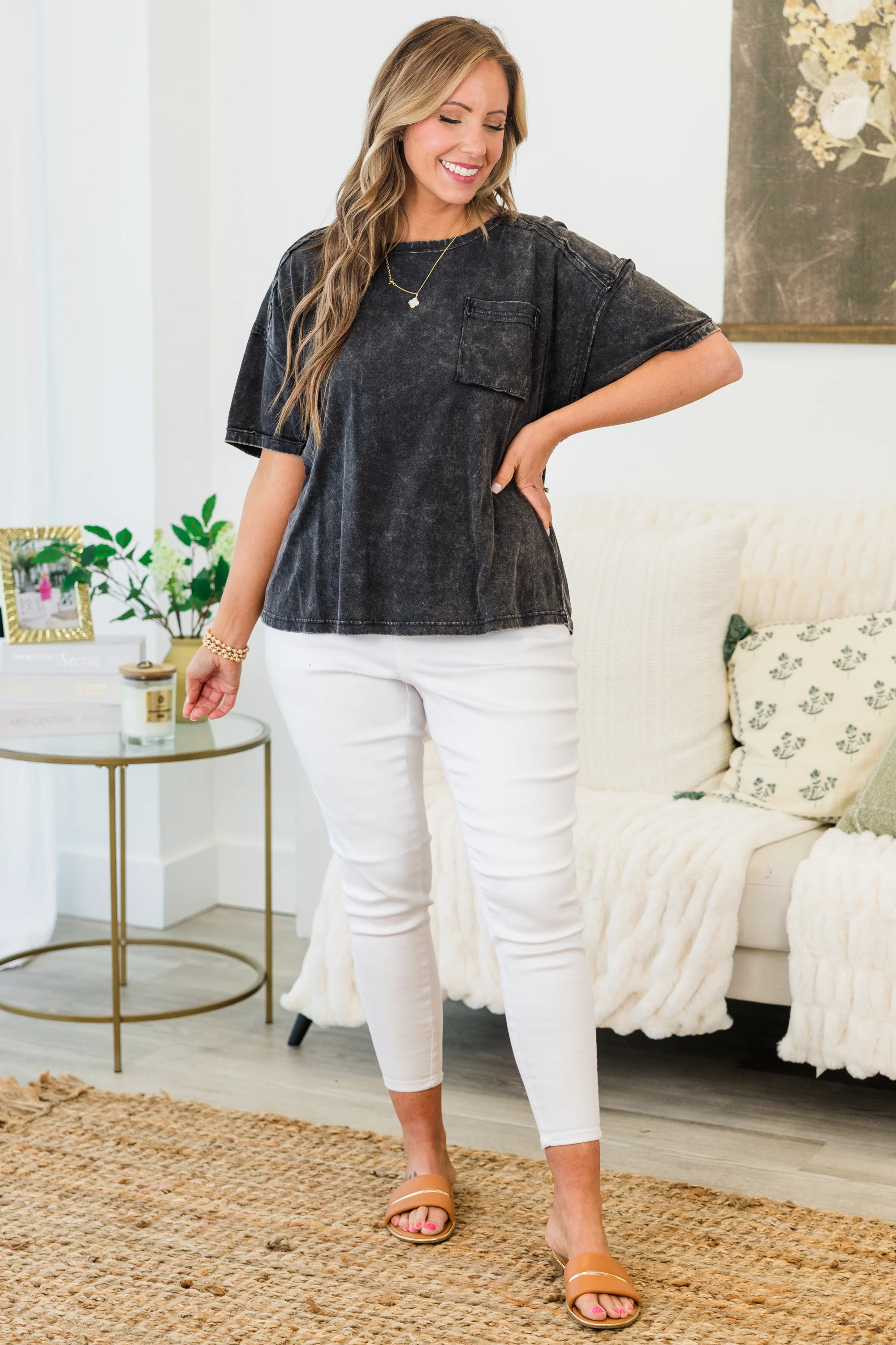 Should We Talk Top, Ash Black - Weilaico