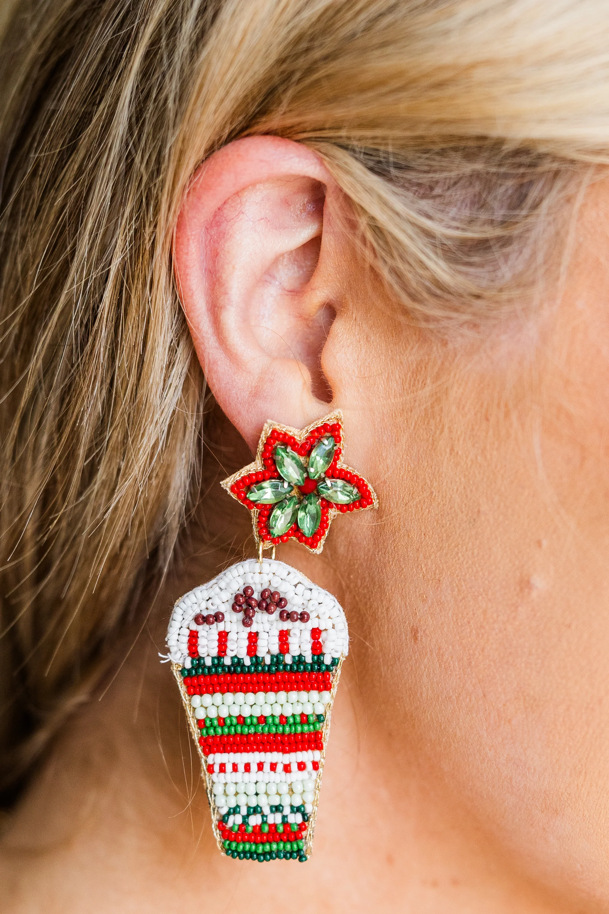 Brewtiful Holiday Earrings, Multi - Weilaico