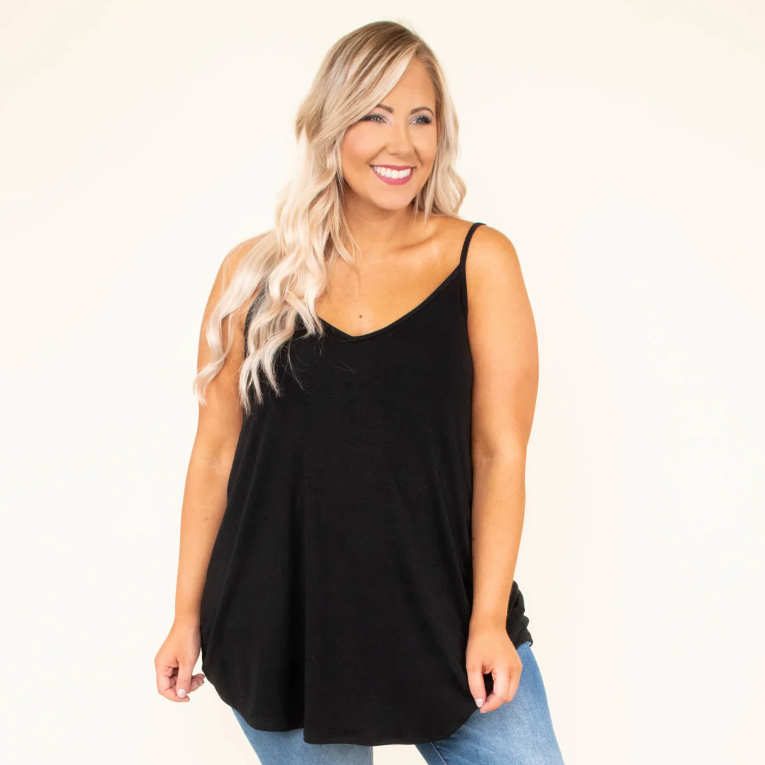 Warm From The Sun Tank, Black - Weilaico