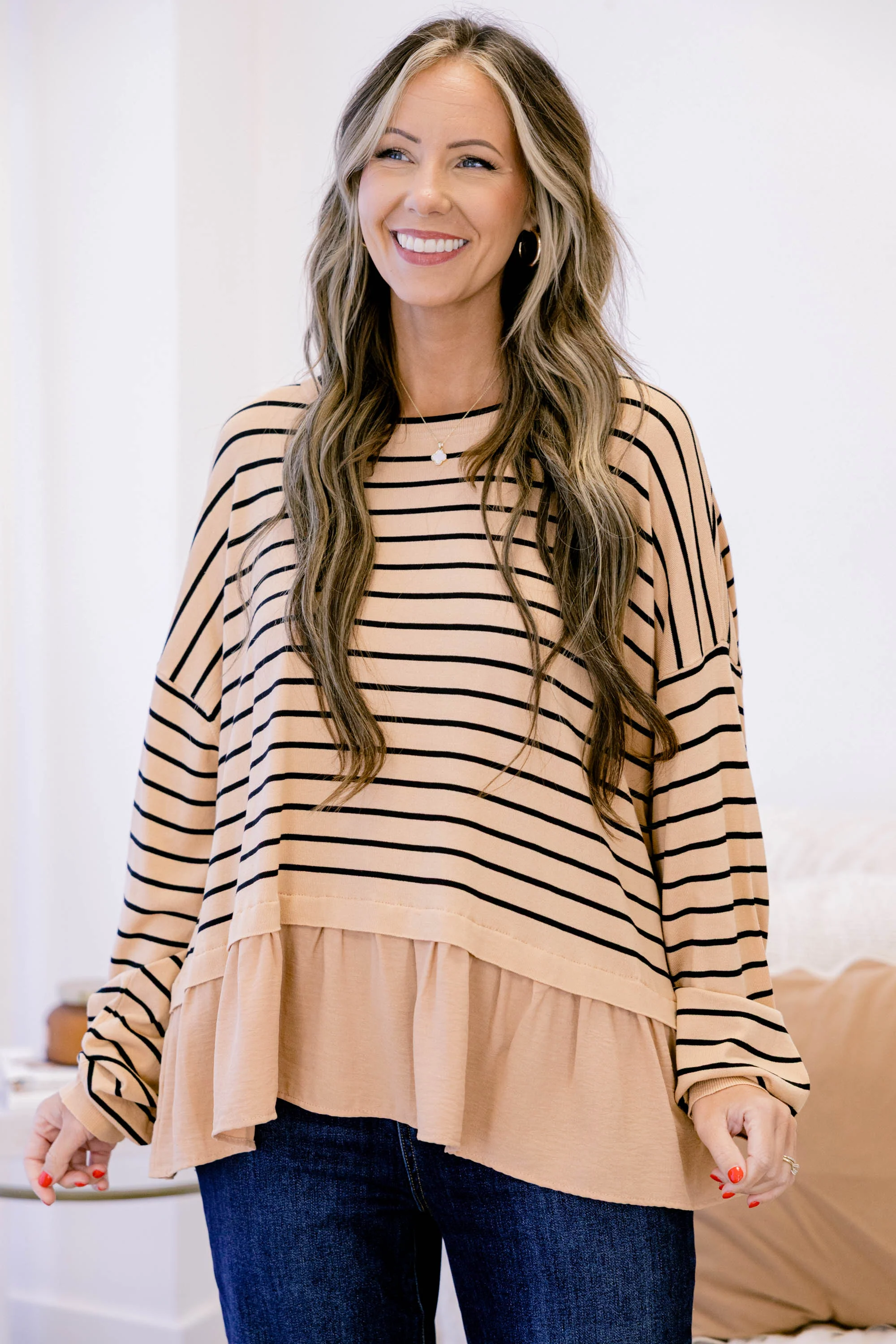 Hard At Work Top, Khaki - Weilaico