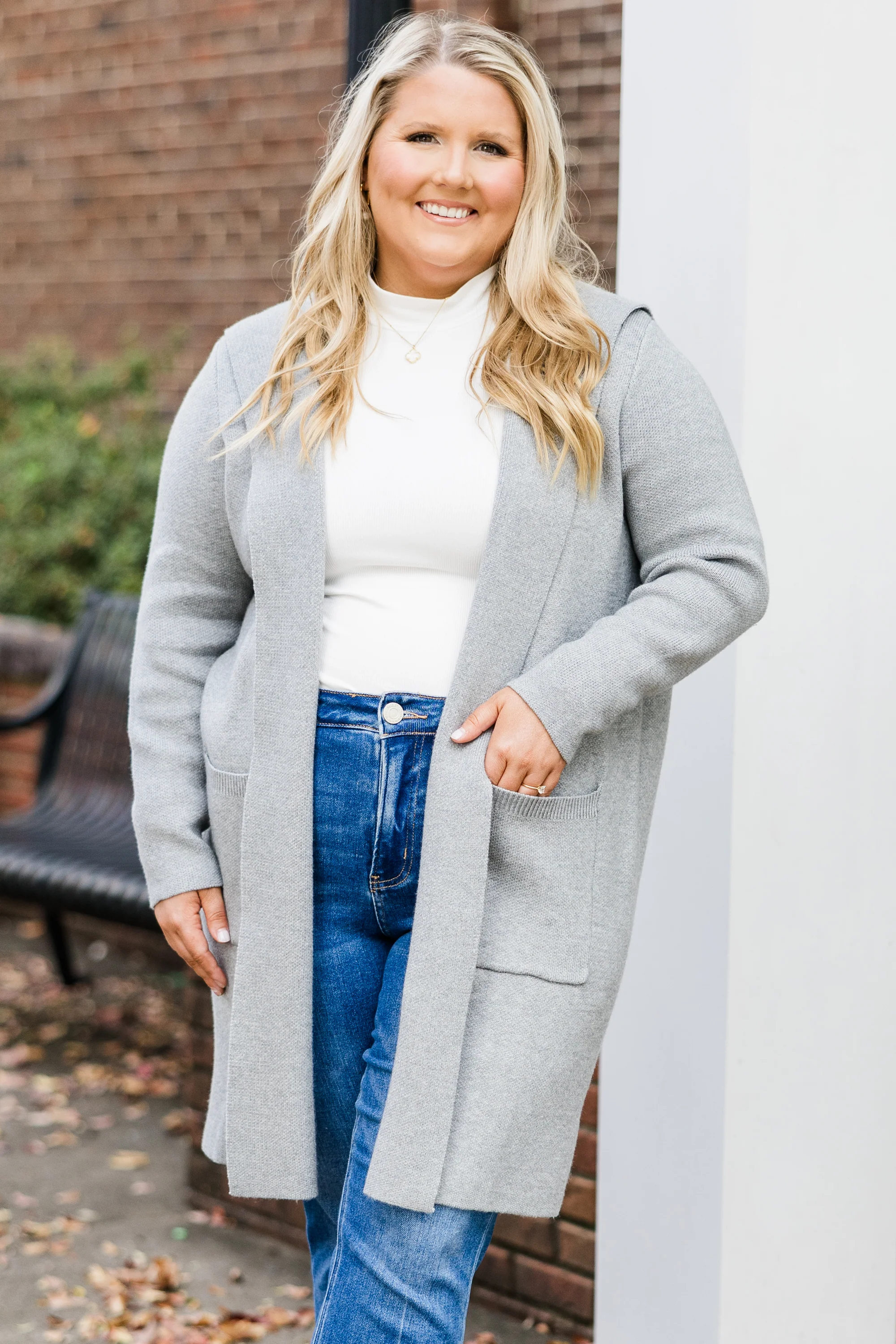 Give Me My Space Cardigan, Gray - Weilaico