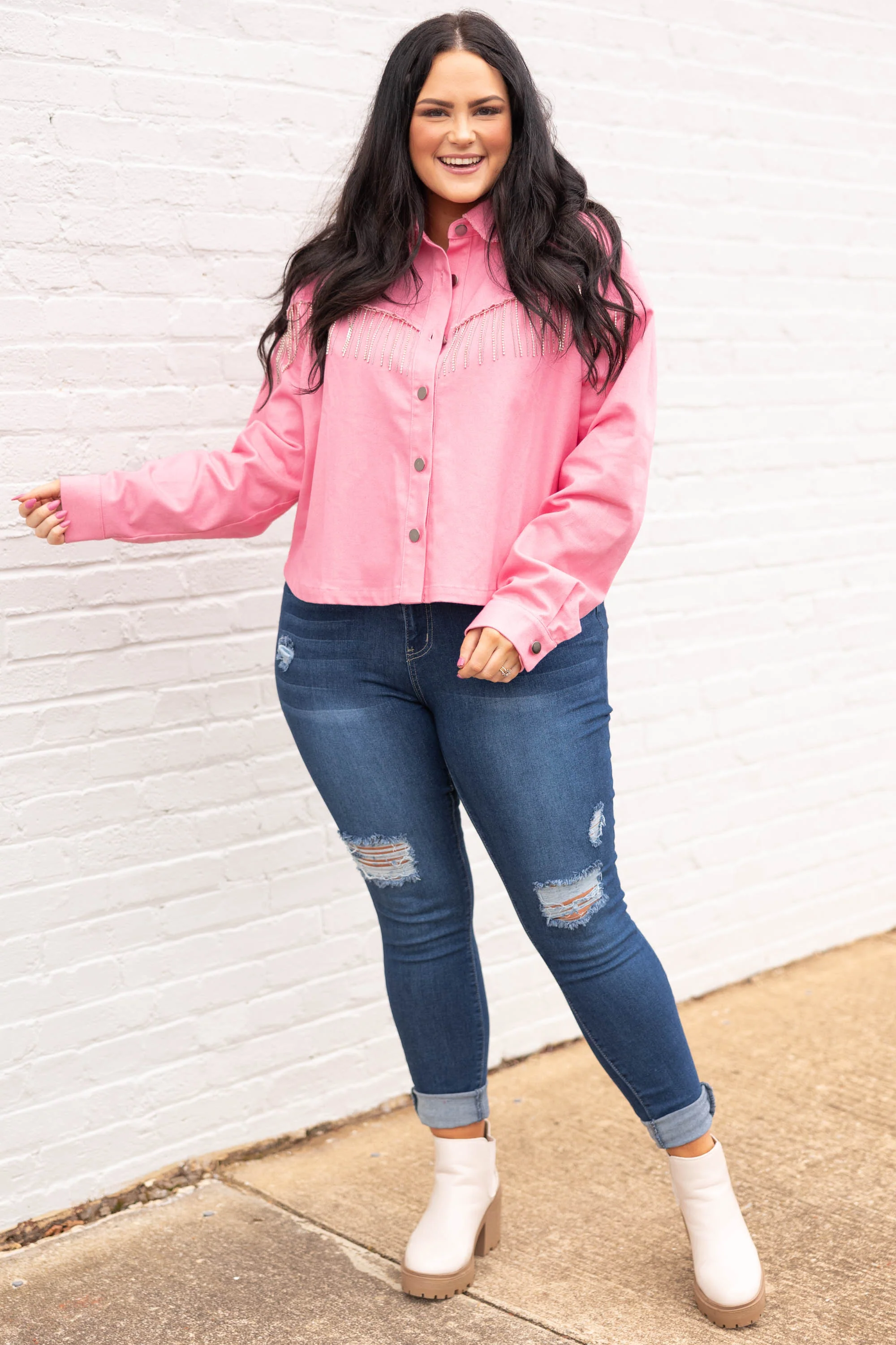 Only Loving You Jacket, Pink - Weilaico