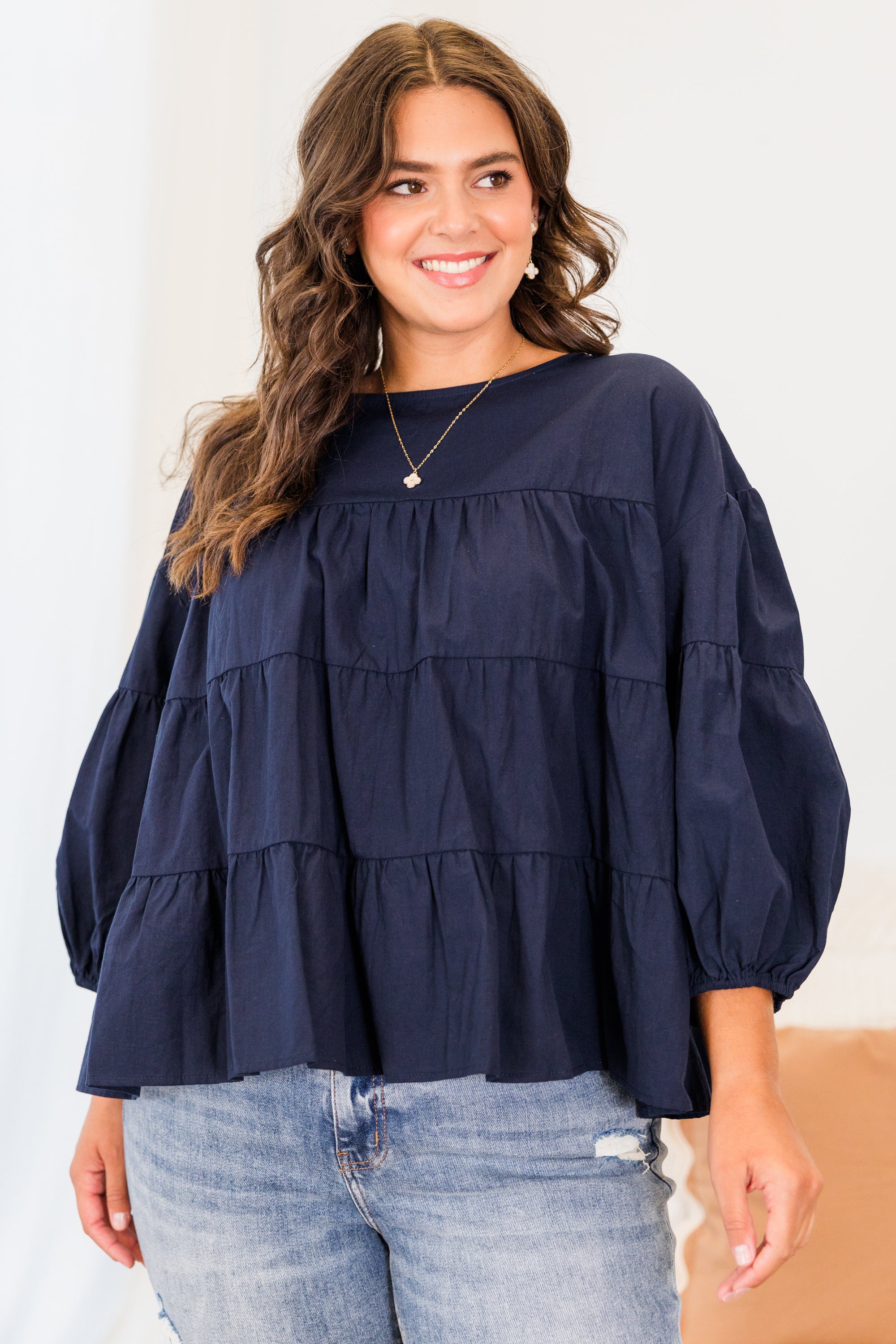 You Look So Perfect Top, Blue - Weilaico