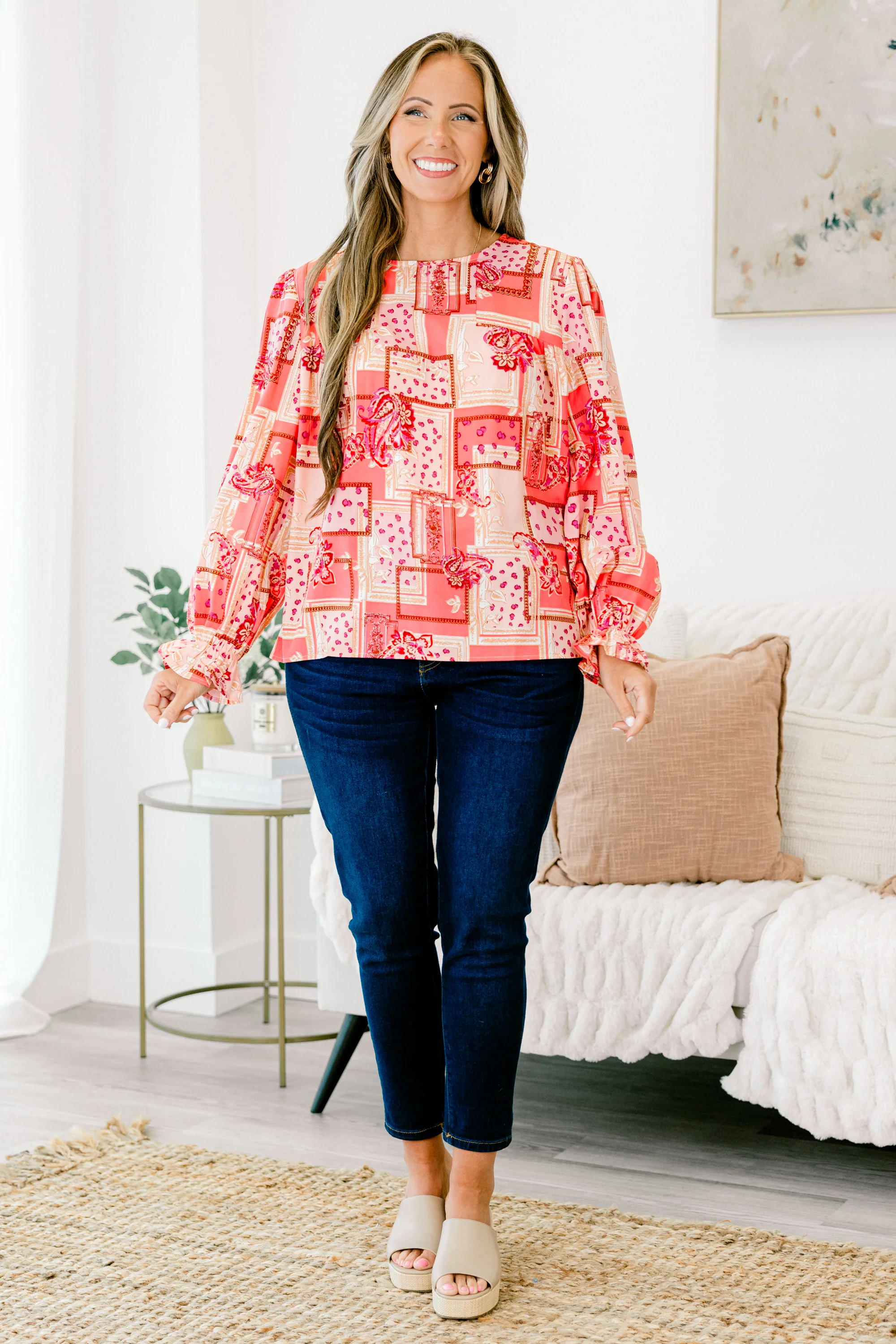 Wanderlust Journey Top, Pink-Red - Weilaico