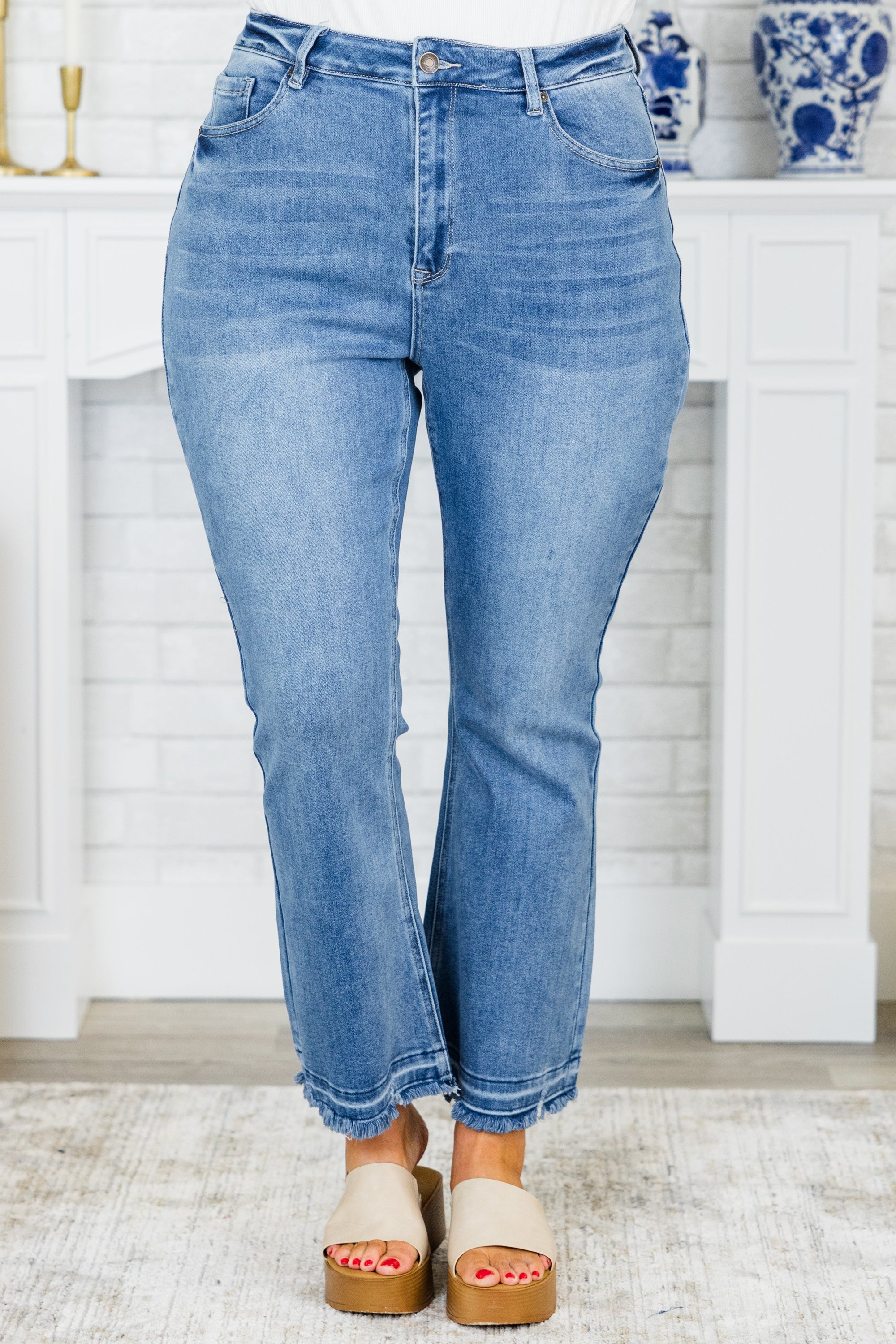 Into The Clouds Jeans, Medium Wash - Weilaico