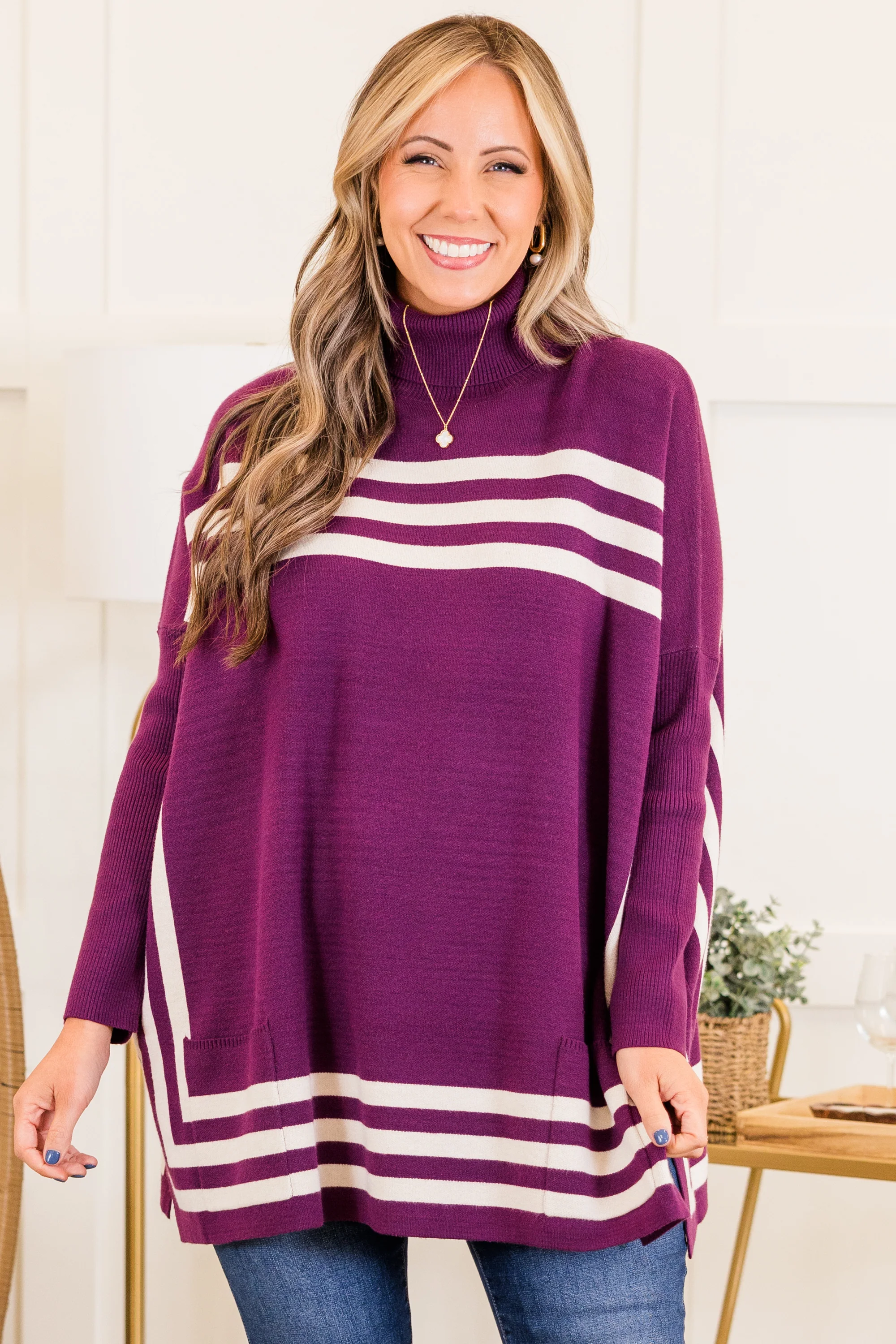 Anything For My Baby Tunic, Eggplant - Weilaico