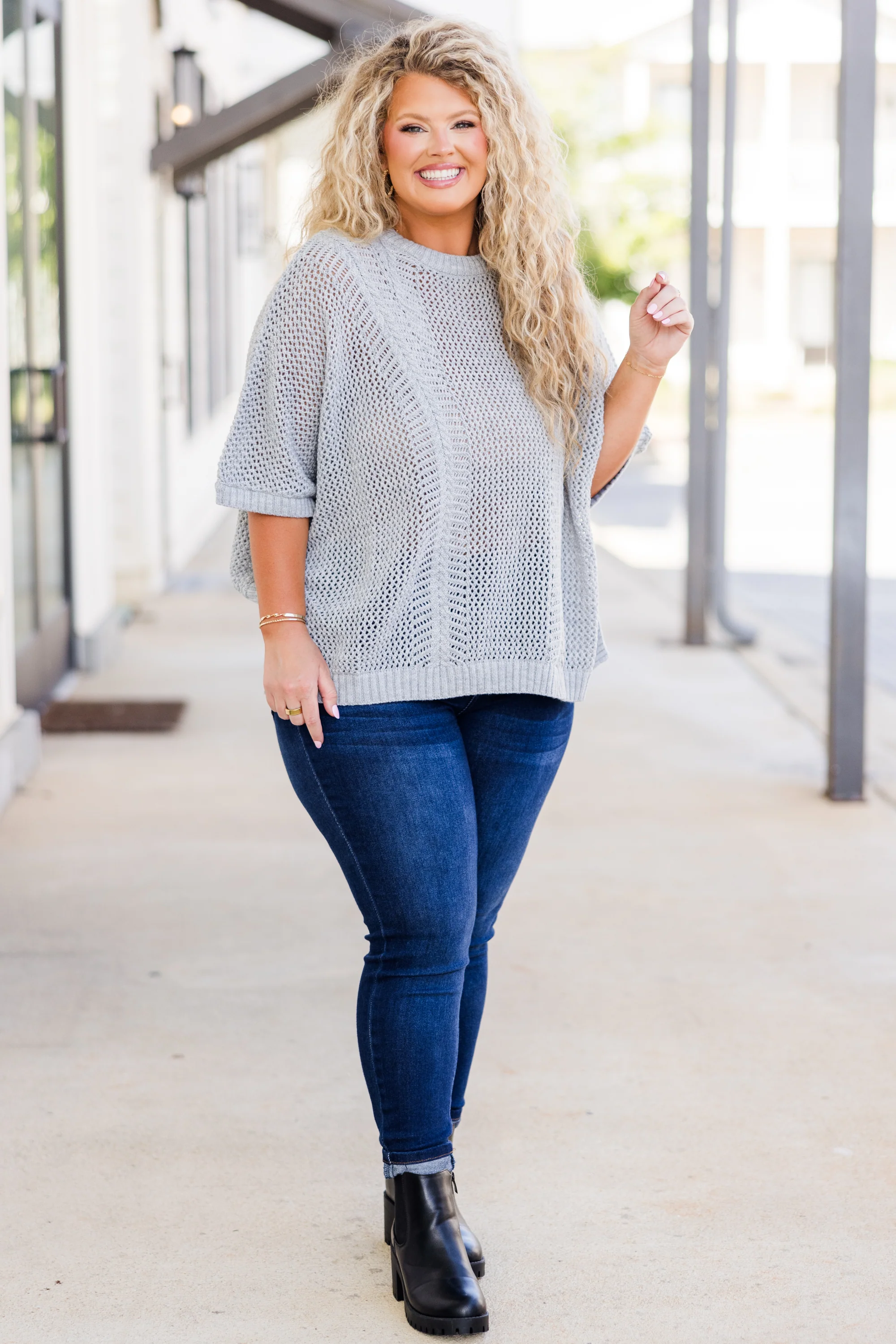 Chill Out Top, Heather Grey - Weilaico