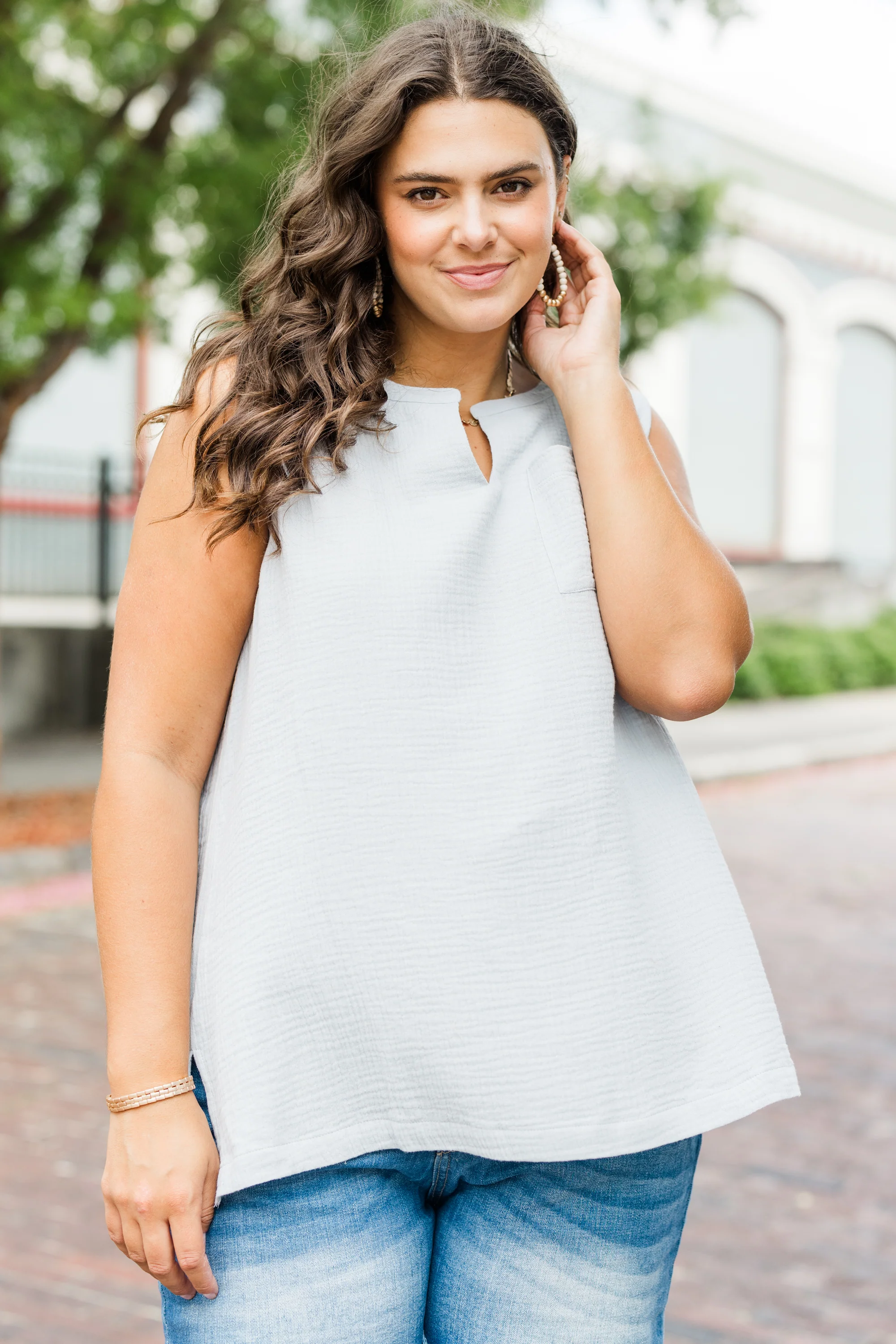 A Leap Of Faith Tank, Blue - Weilaico