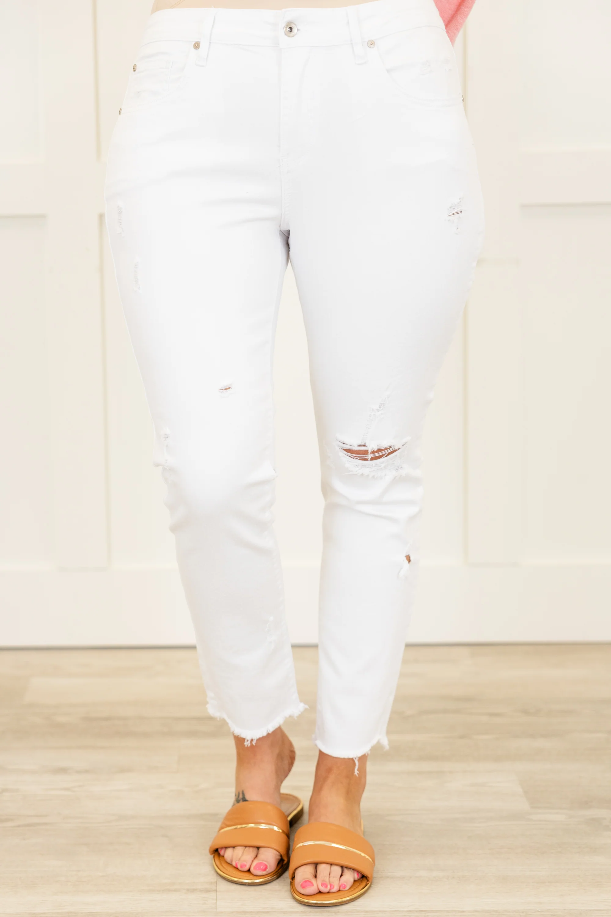 Maybe, Maybe Not Jeans, White - Weilaico