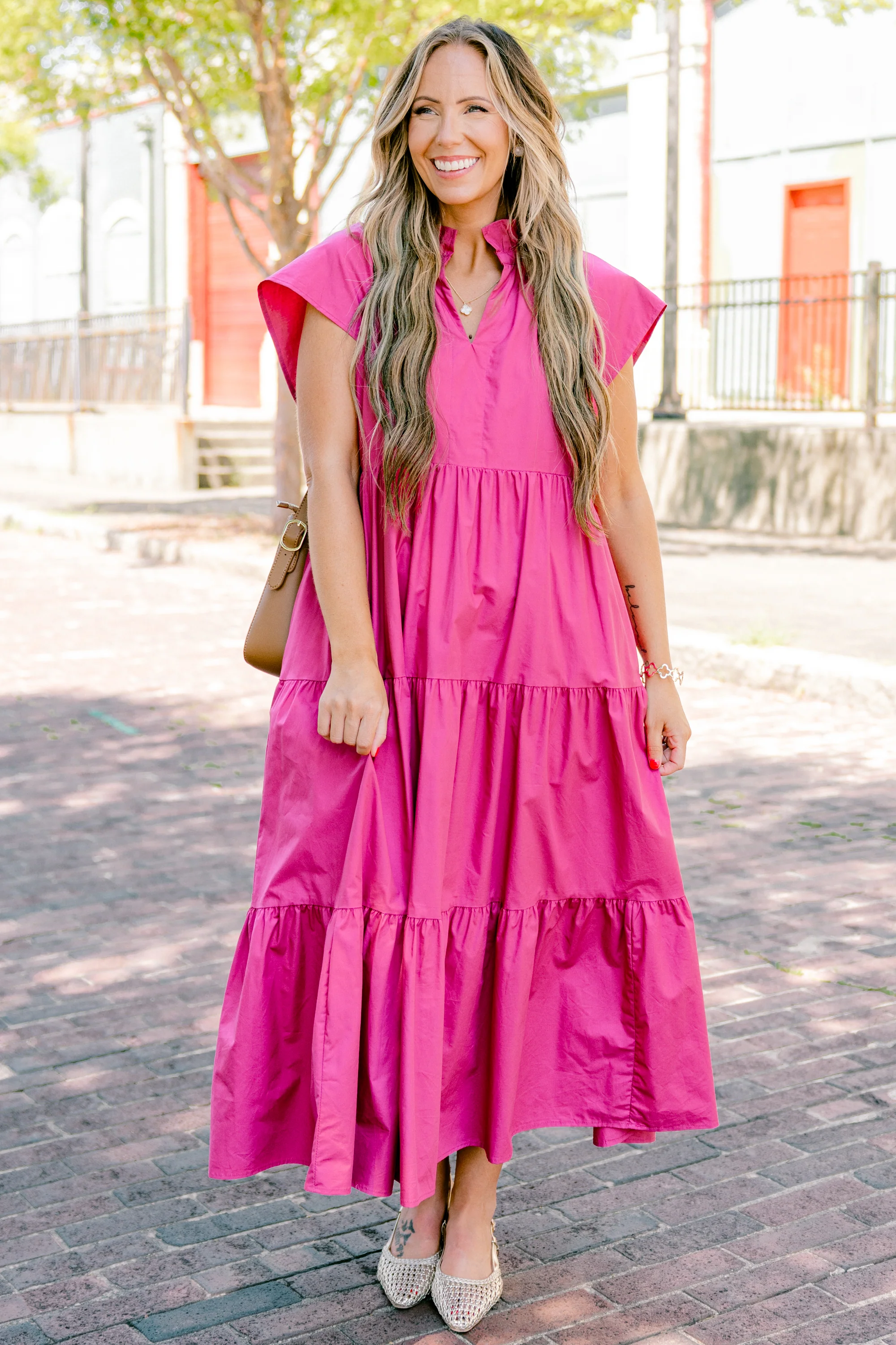 Beautiful Melody Dress, Fuchsia - Weilaico