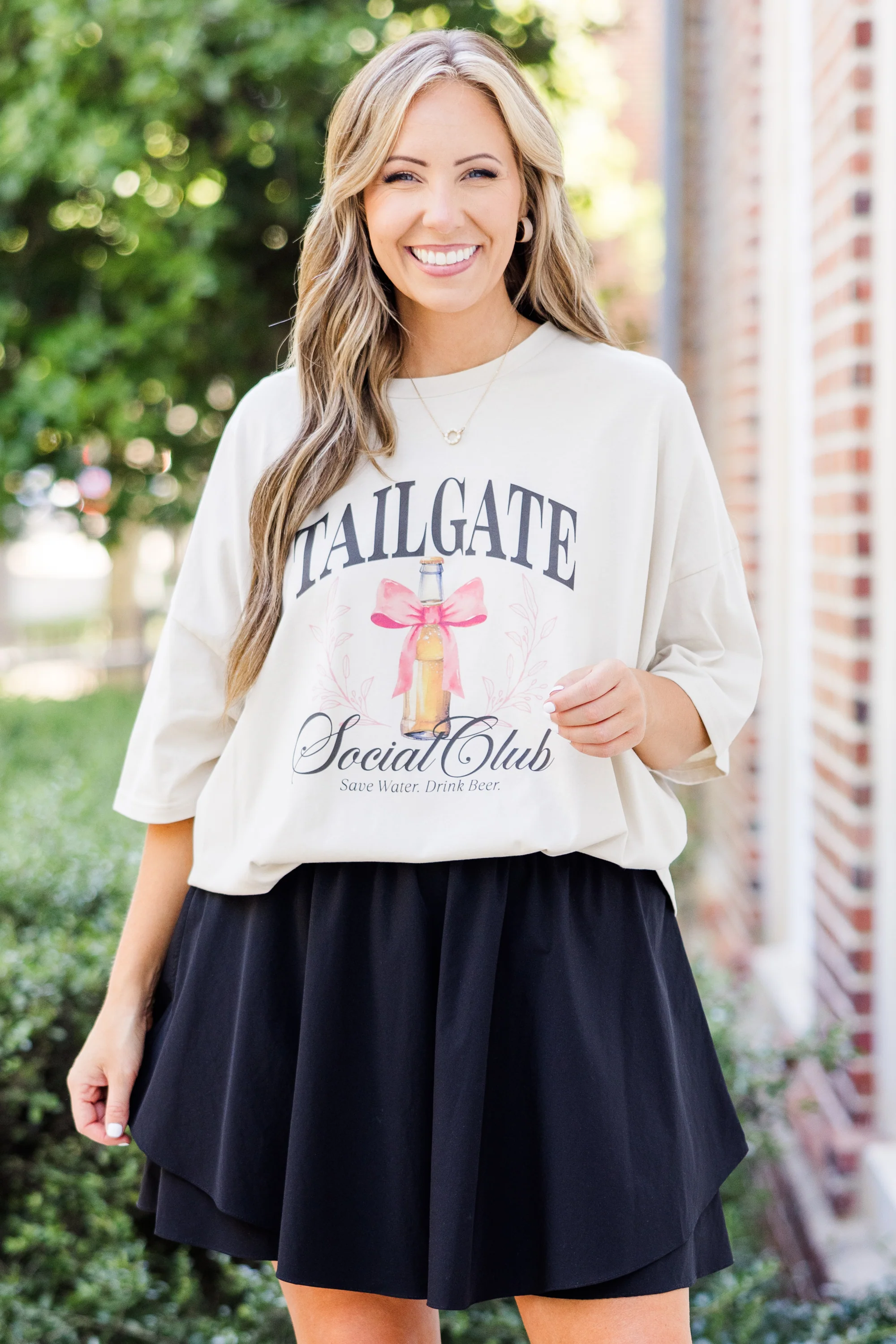 Tailgate Social Club Boyfriend Tee, Dust - Weilaico