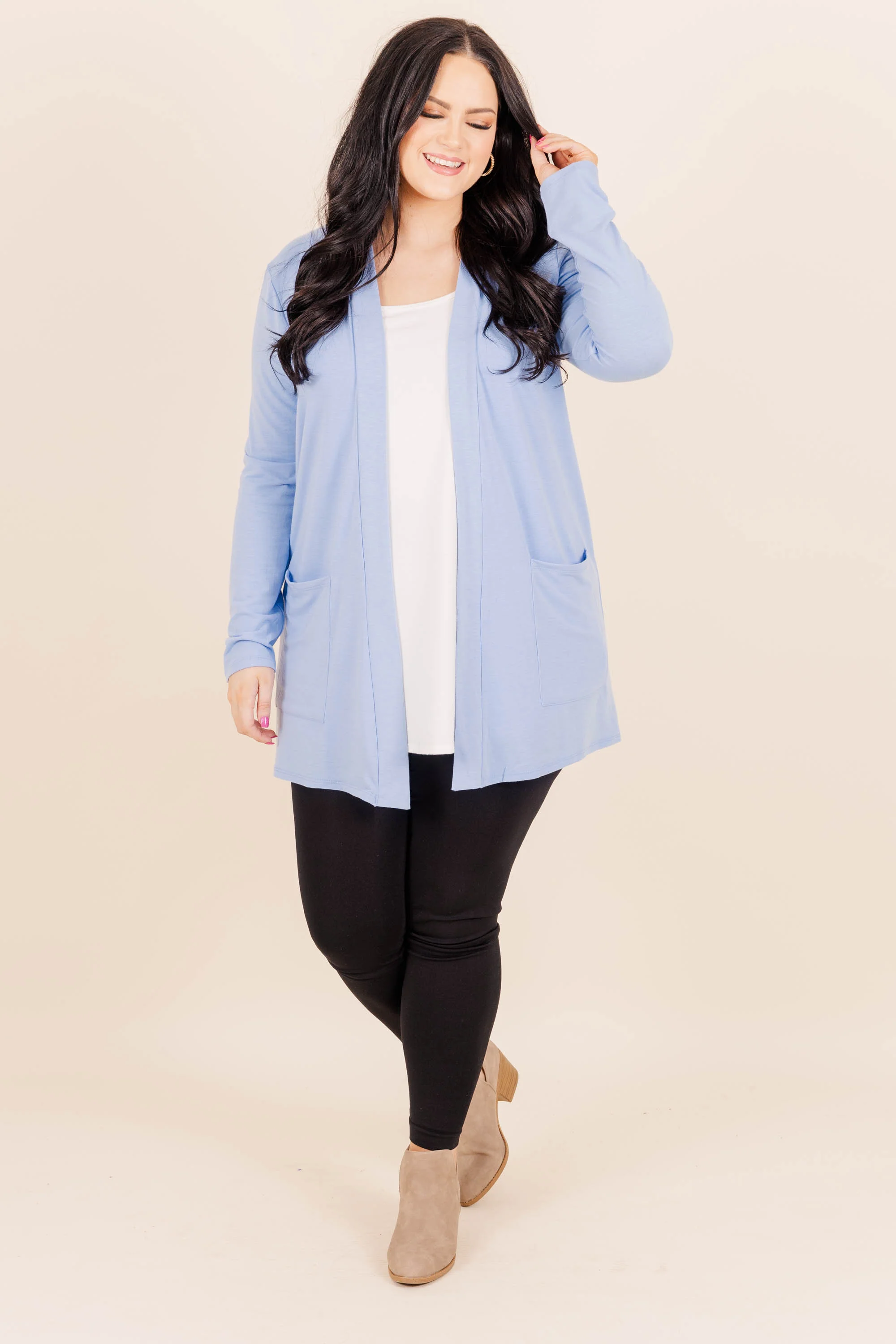 Kindness And Compassion Cardigan, Spring Blue - Weilaico