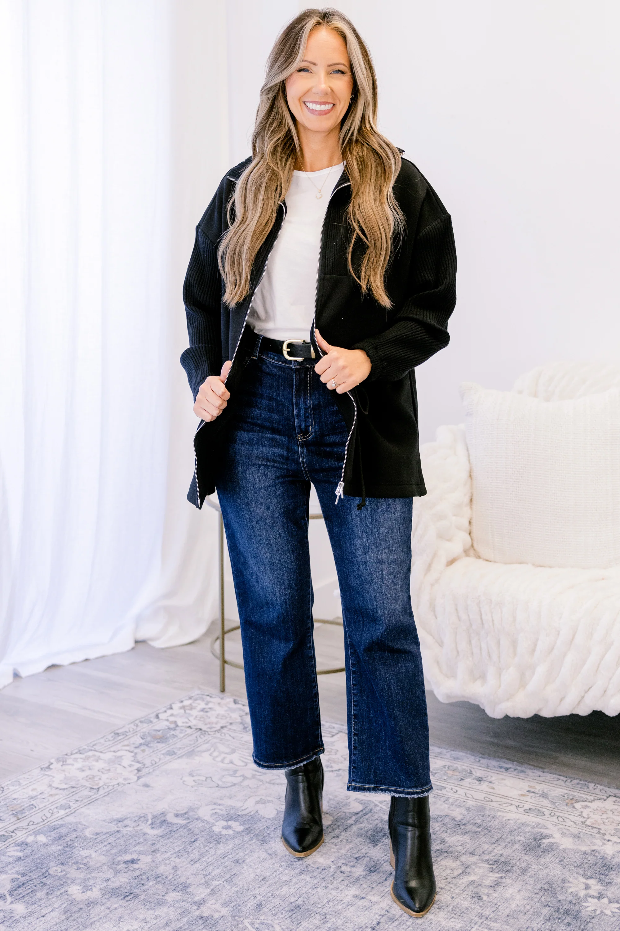 Gather Around The Fire Jacket, Black - Weilaico