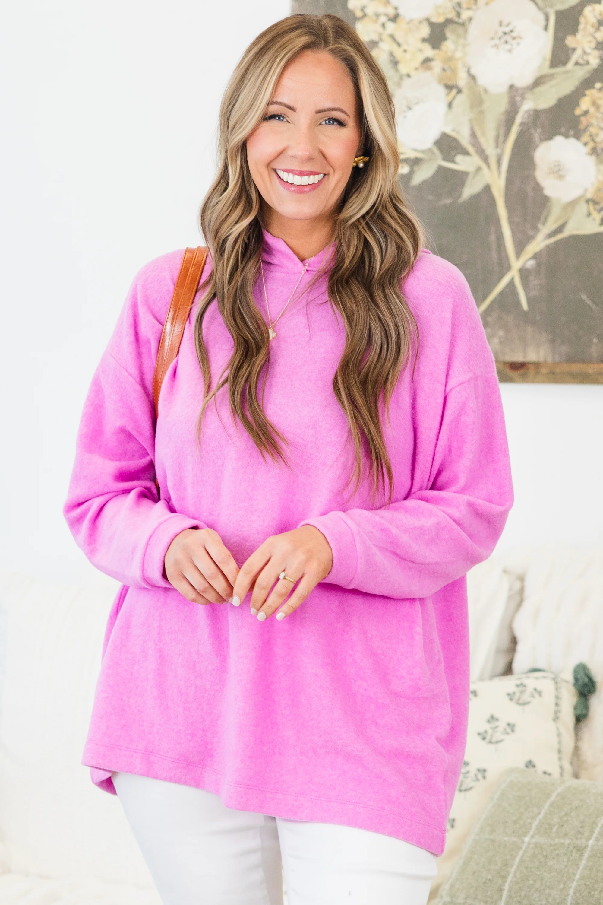 I Am On The Go Top, Bright Mauve - Weilaico