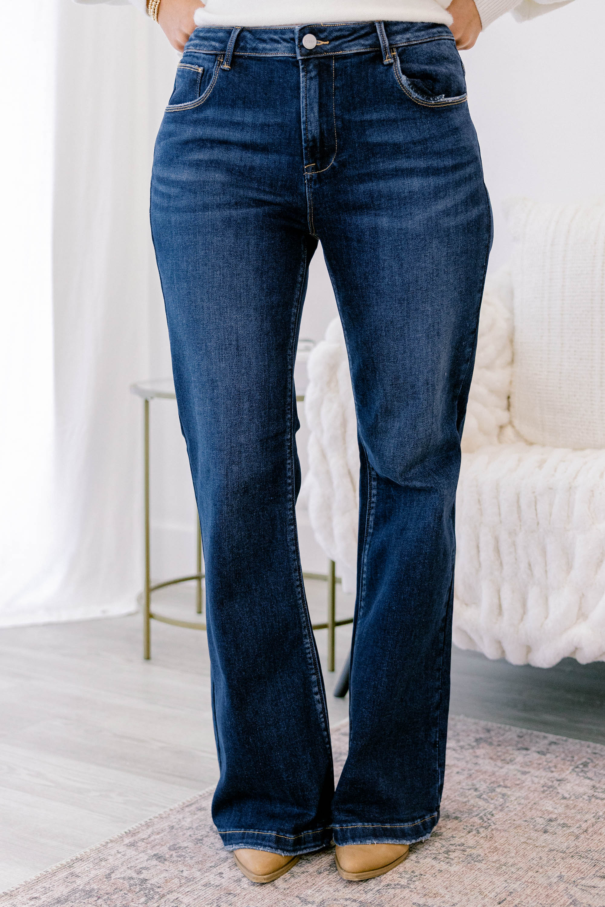All For It Jeans, Dark Wash - Weilaico