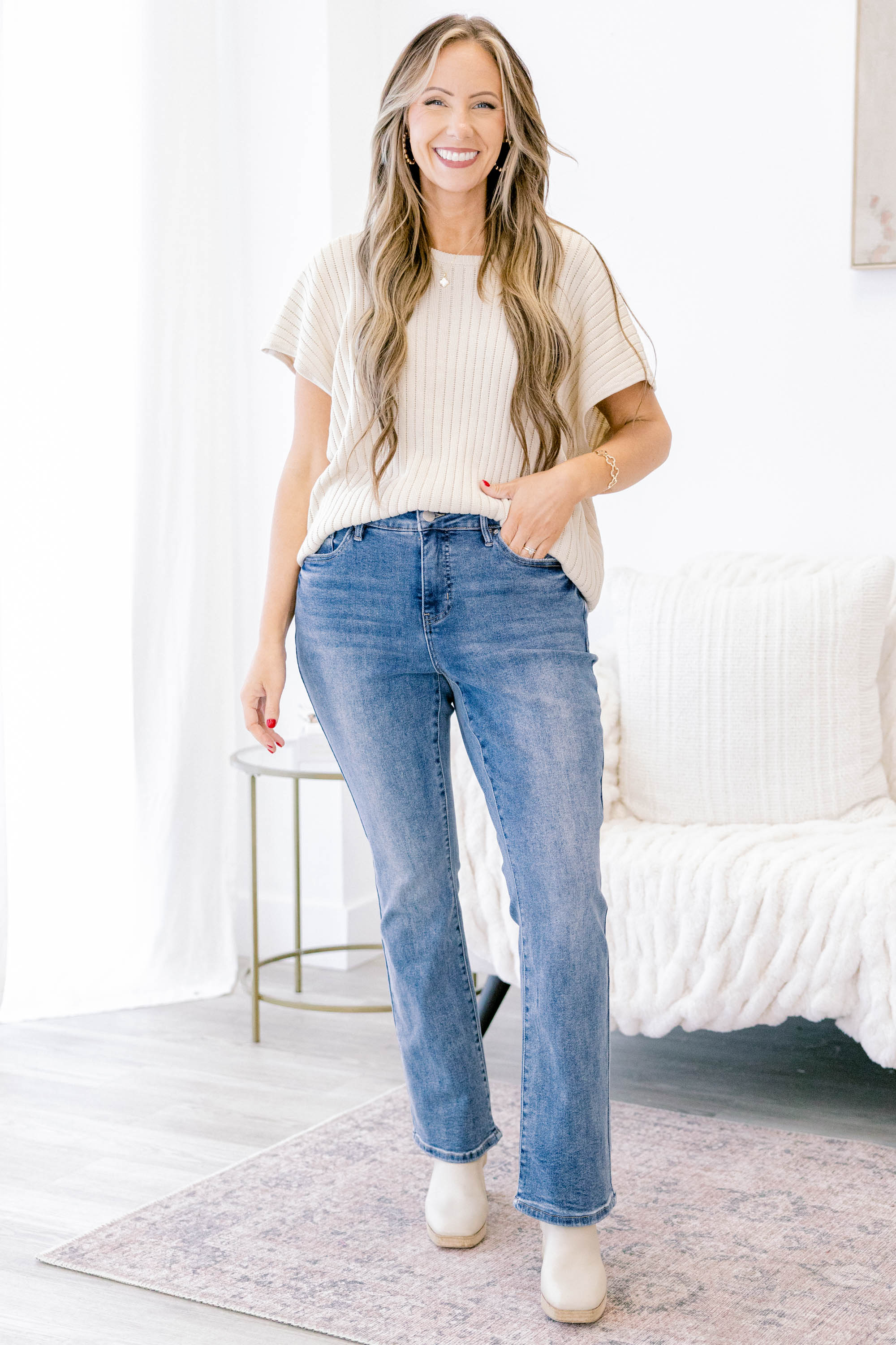 Here To Stay Jeans, Blue - Weilaico