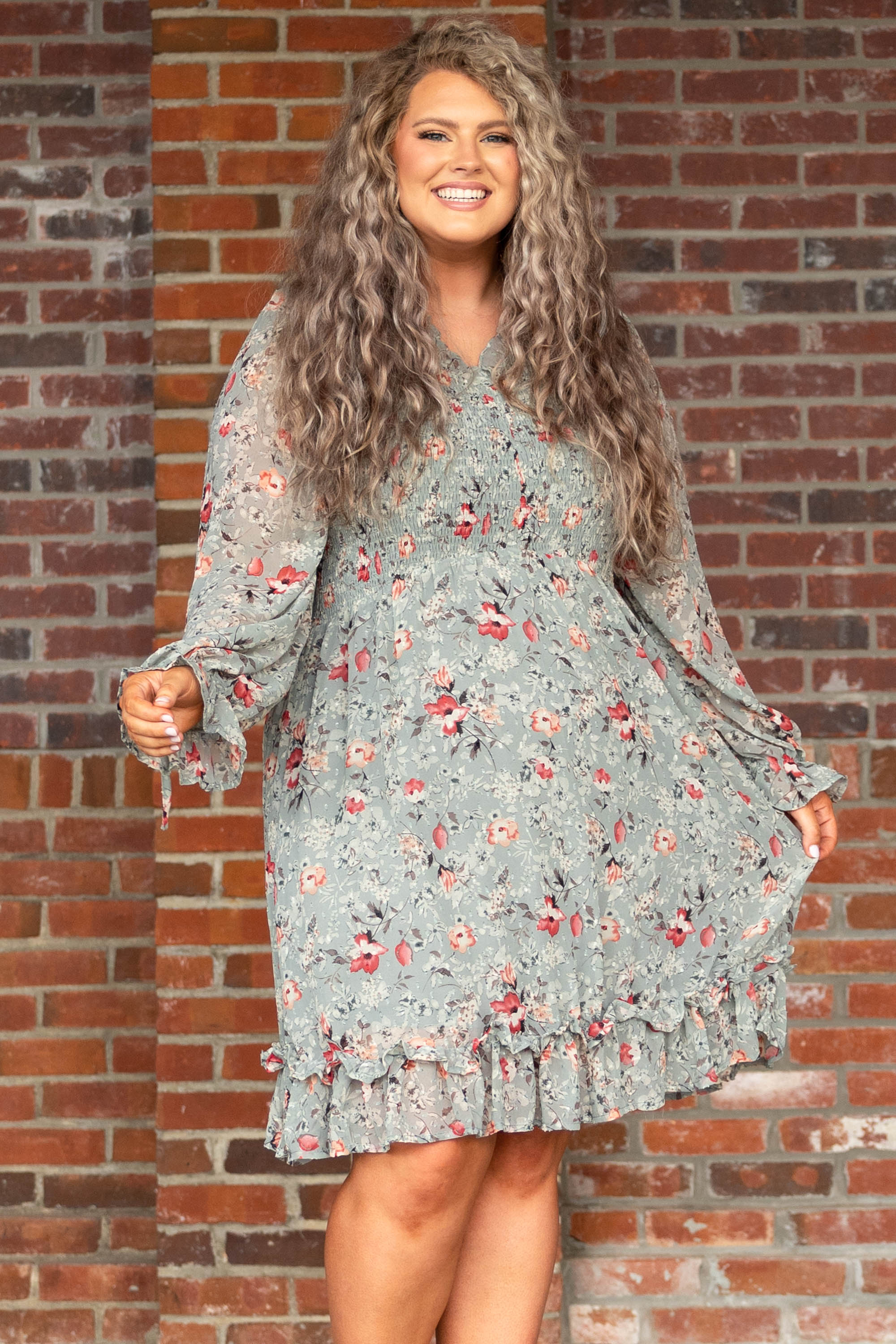 Midnight Train To Georgia Dress, Sage - Weilaico