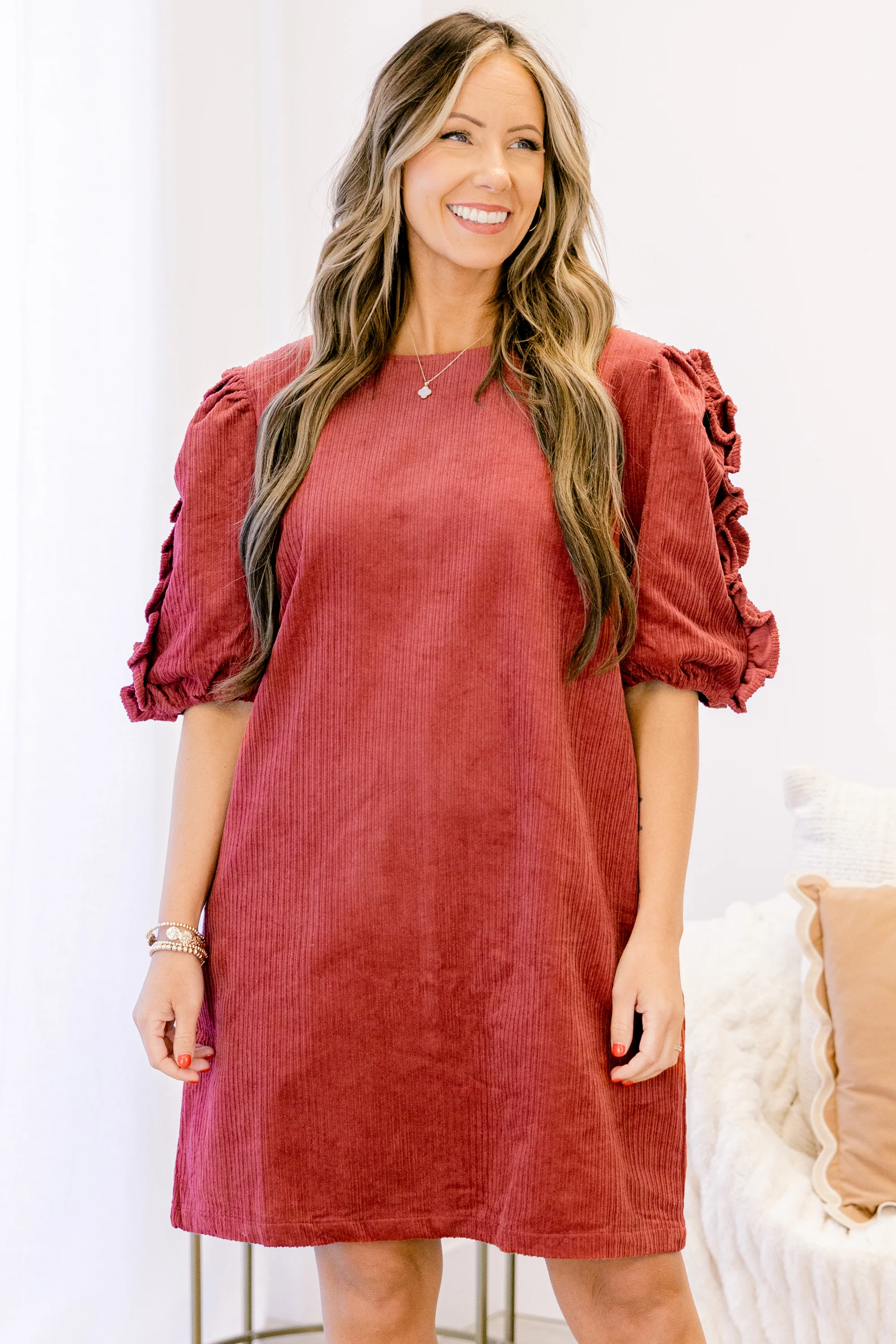 For The Moment Dress, Red - Weilaico