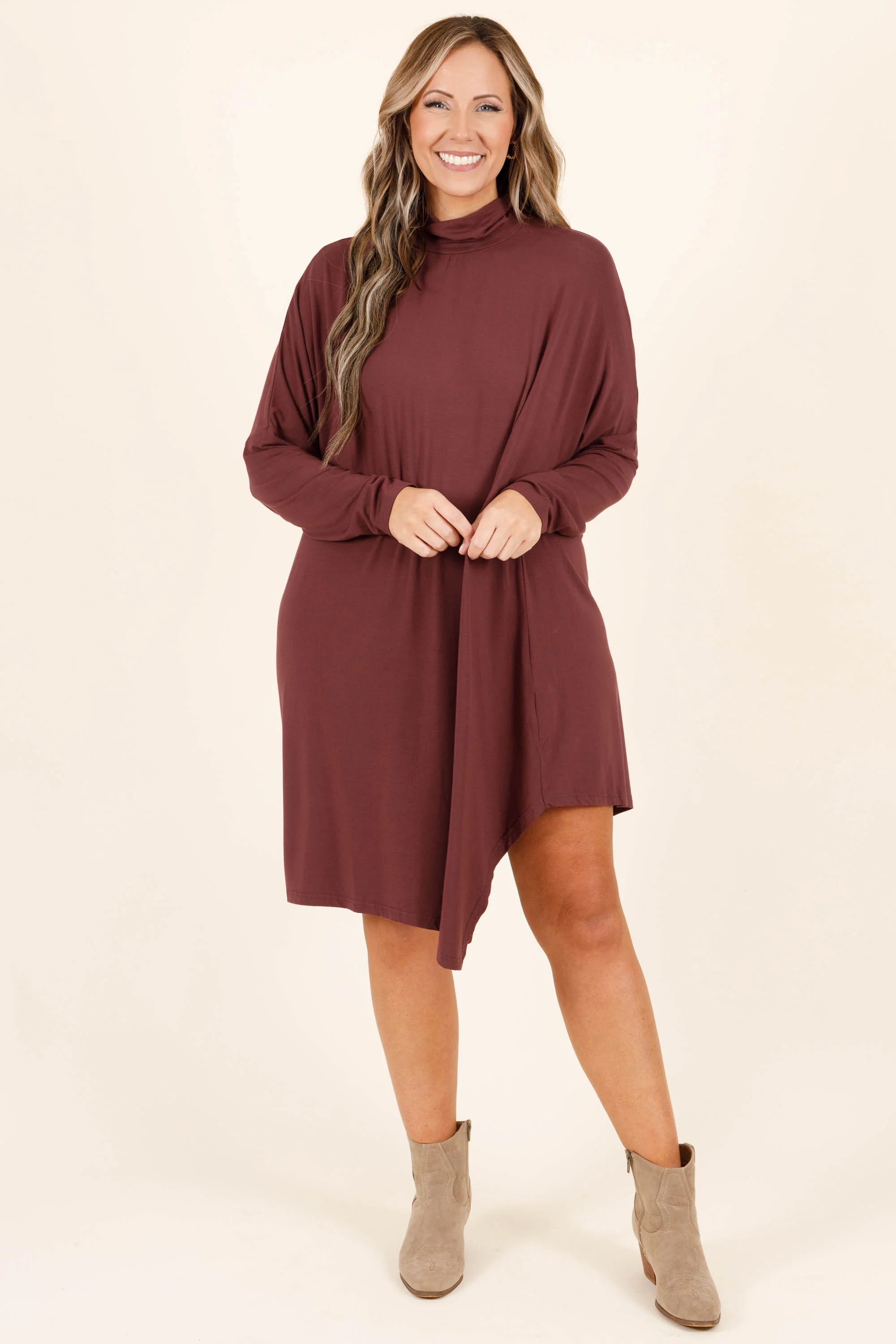 Wardrobe Essential Dress, Plum - Weilaico