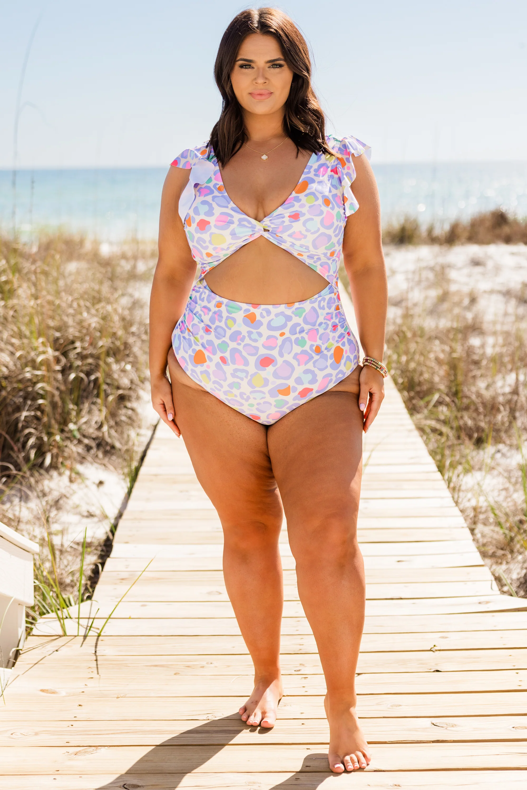 Beachfront Breeze Swimsuit, Purple - Weilaico