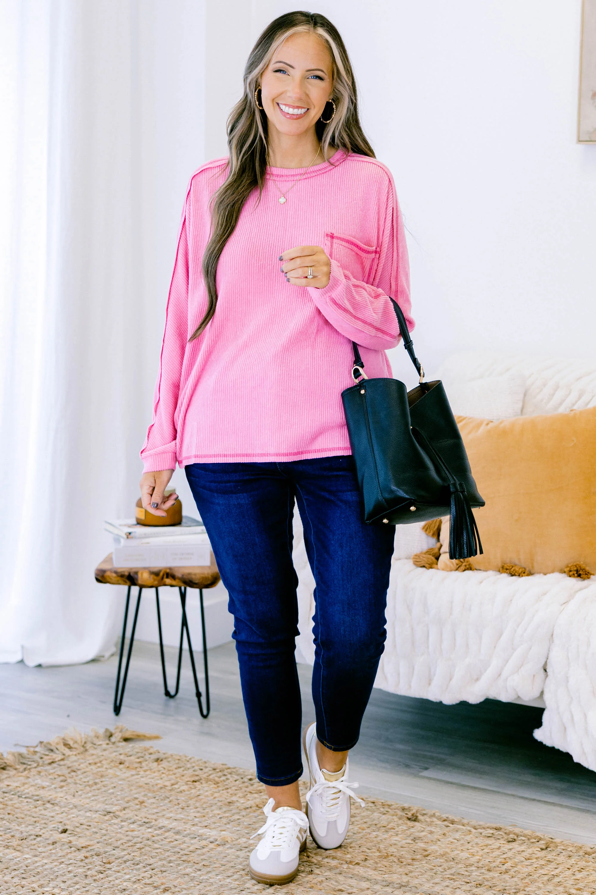 Just Move Along Top, Candy Pink - Weilaico