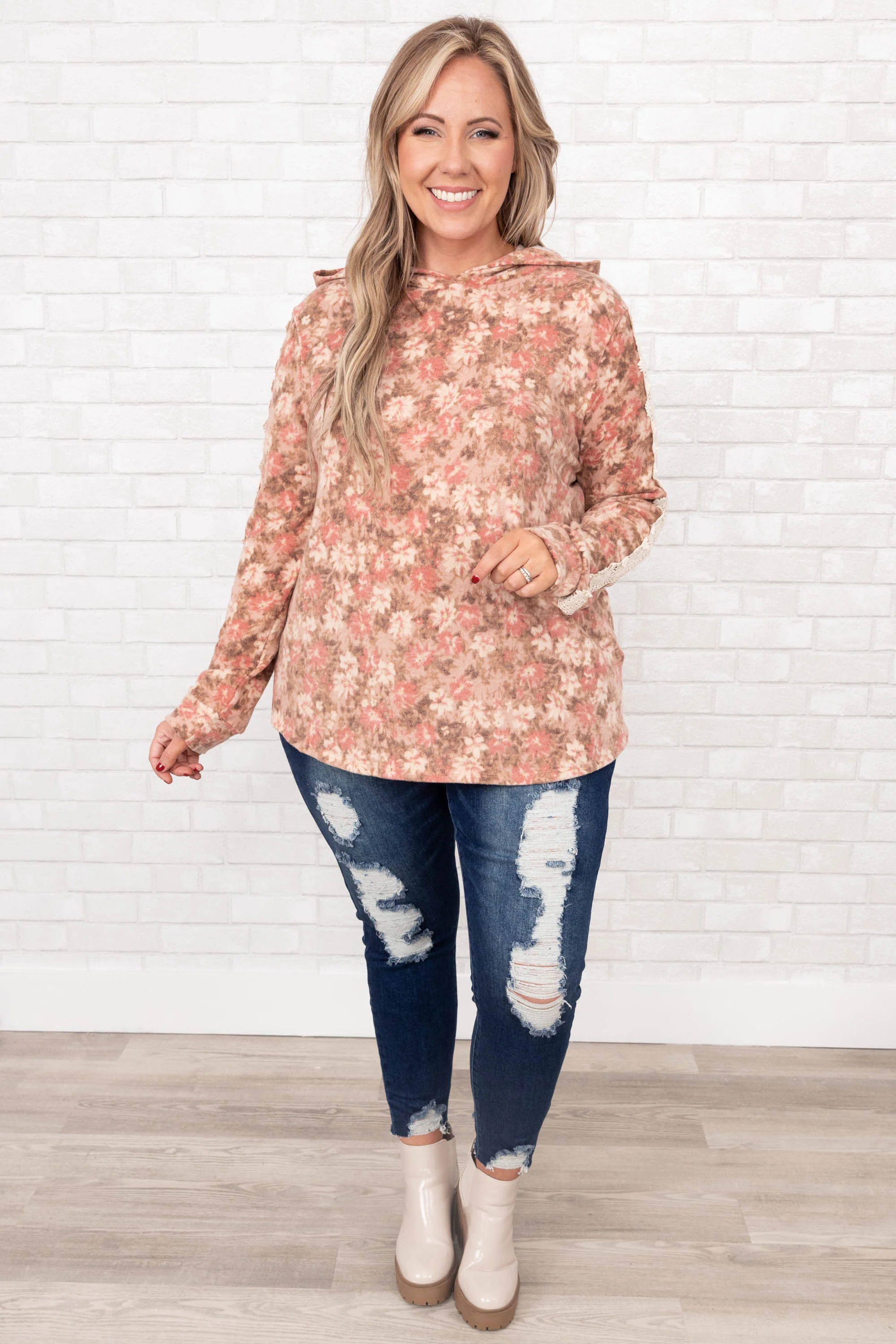 Aint No Other Hoodie, Mauve-Rust - Weilaico